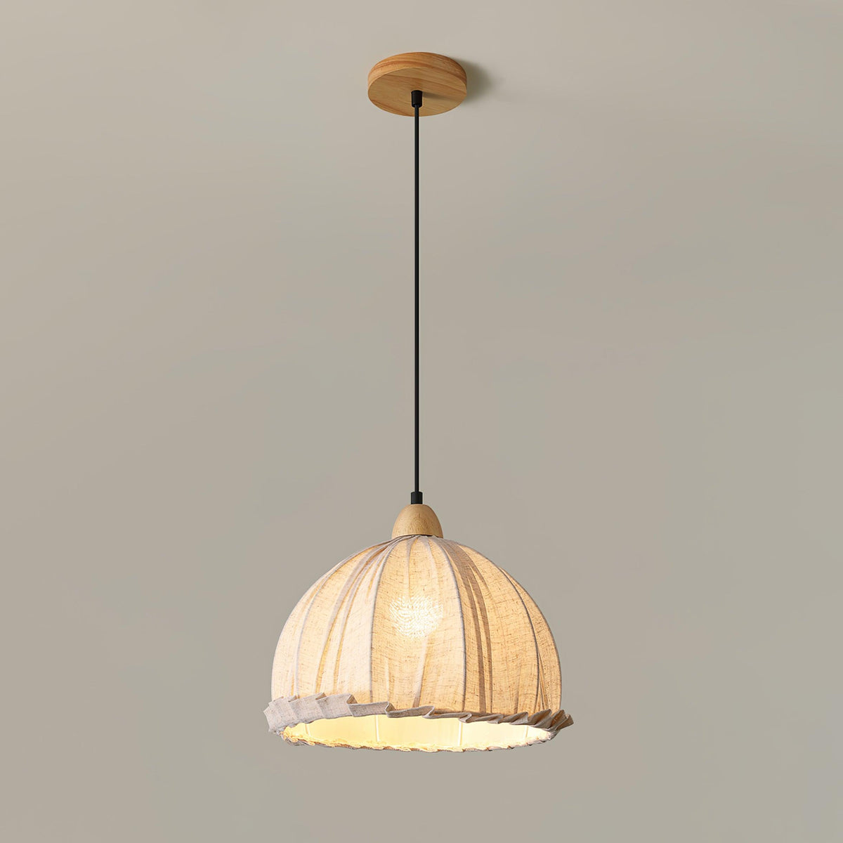 Venina Fabric Pendant Light-Moonnatur