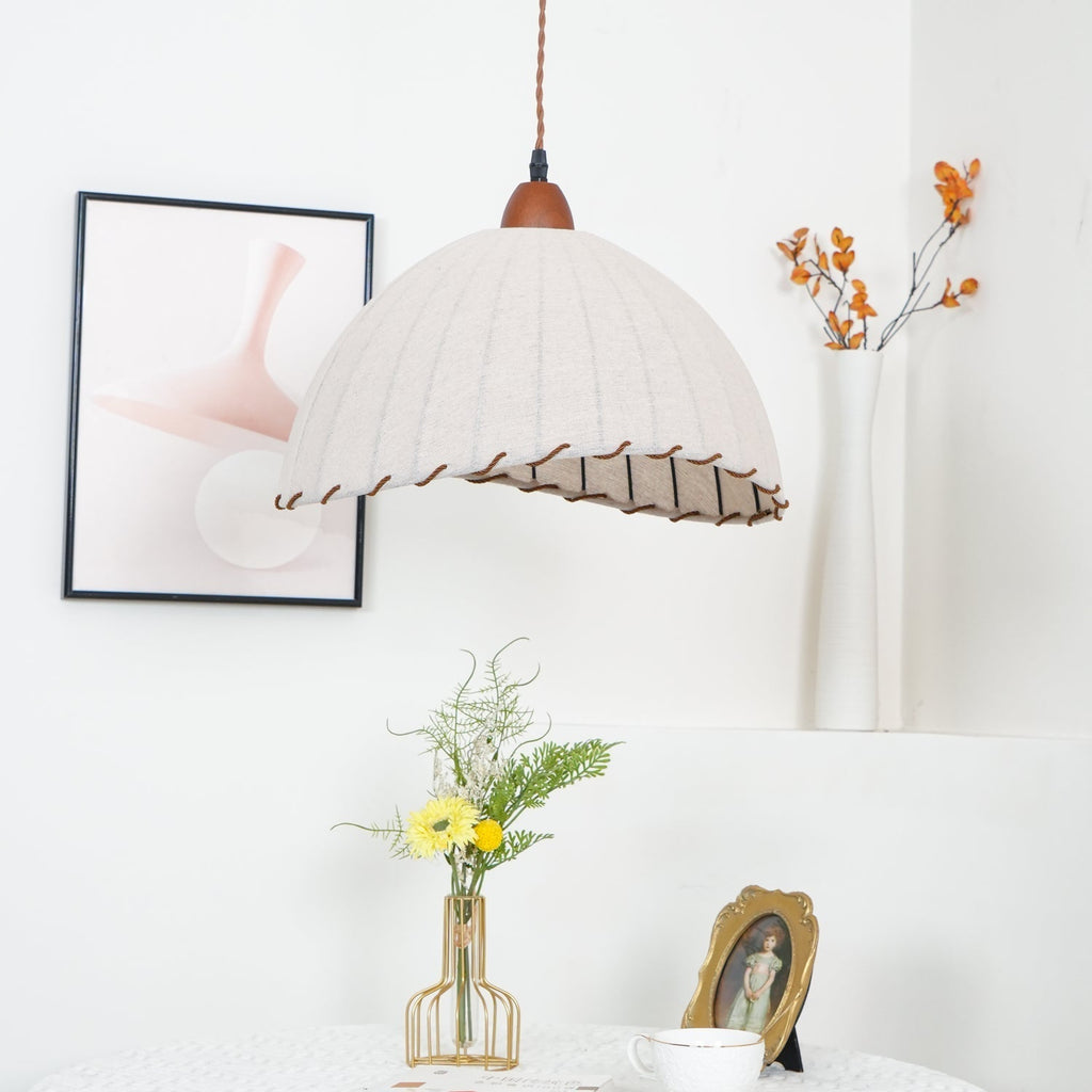 Venina Fabric Pendant Light-Moonnatur