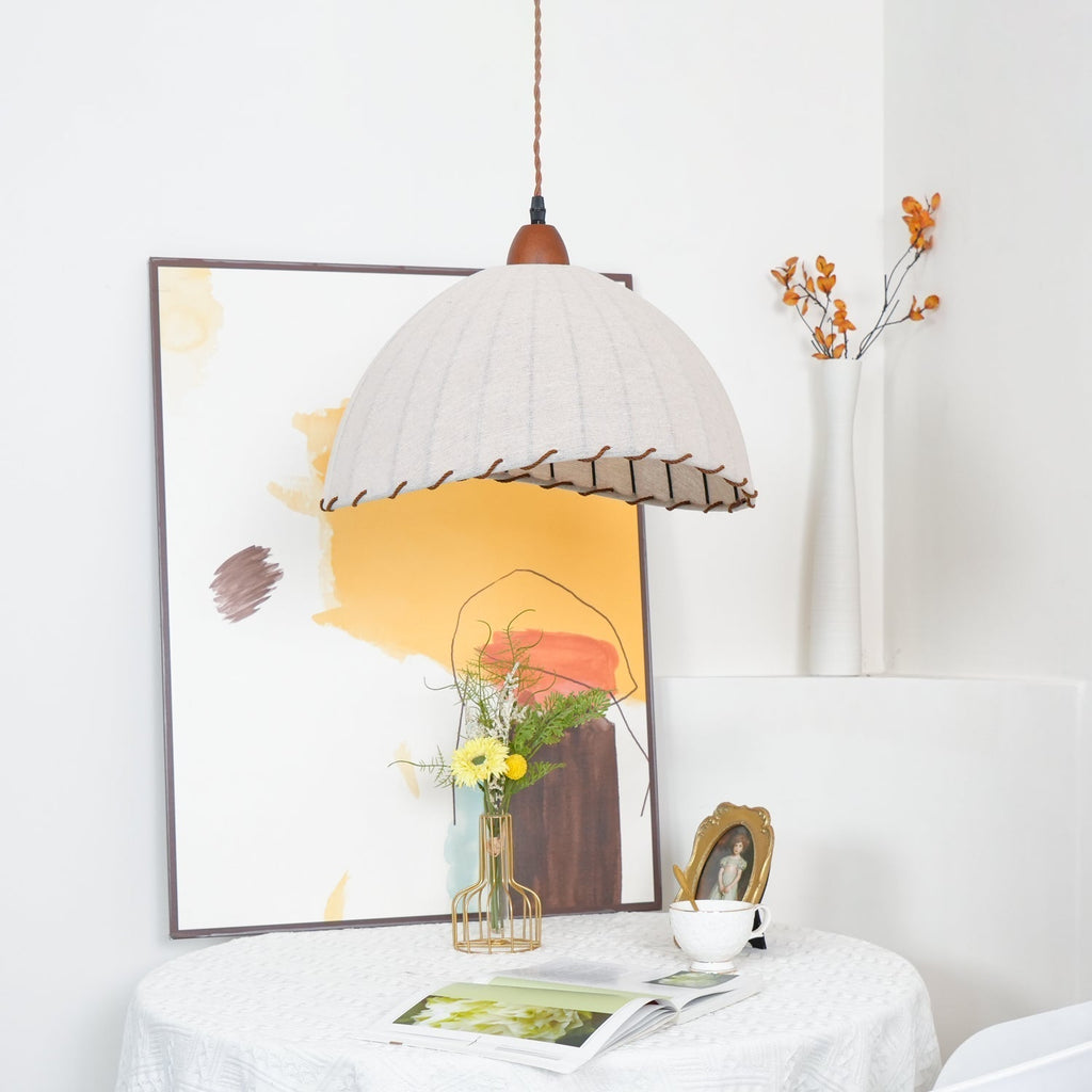 Venina Fabric Pendant Light-Moonnatur