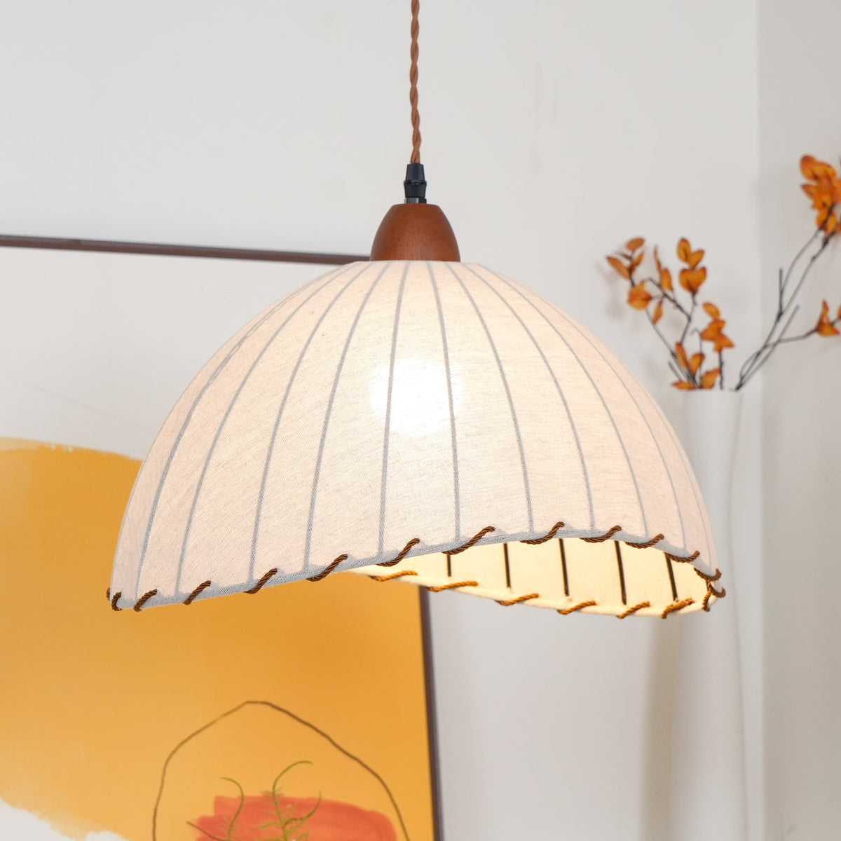 Venina Fabric Pendant Light-Moonnatur