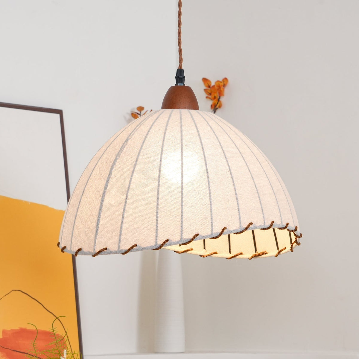 Venina Fabric Pendant Light-Moonnatur