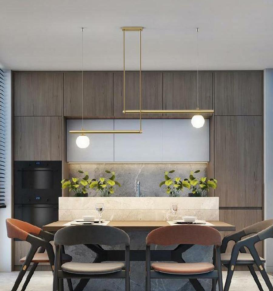 Edrina Brass Pendant Light-Moonnatur