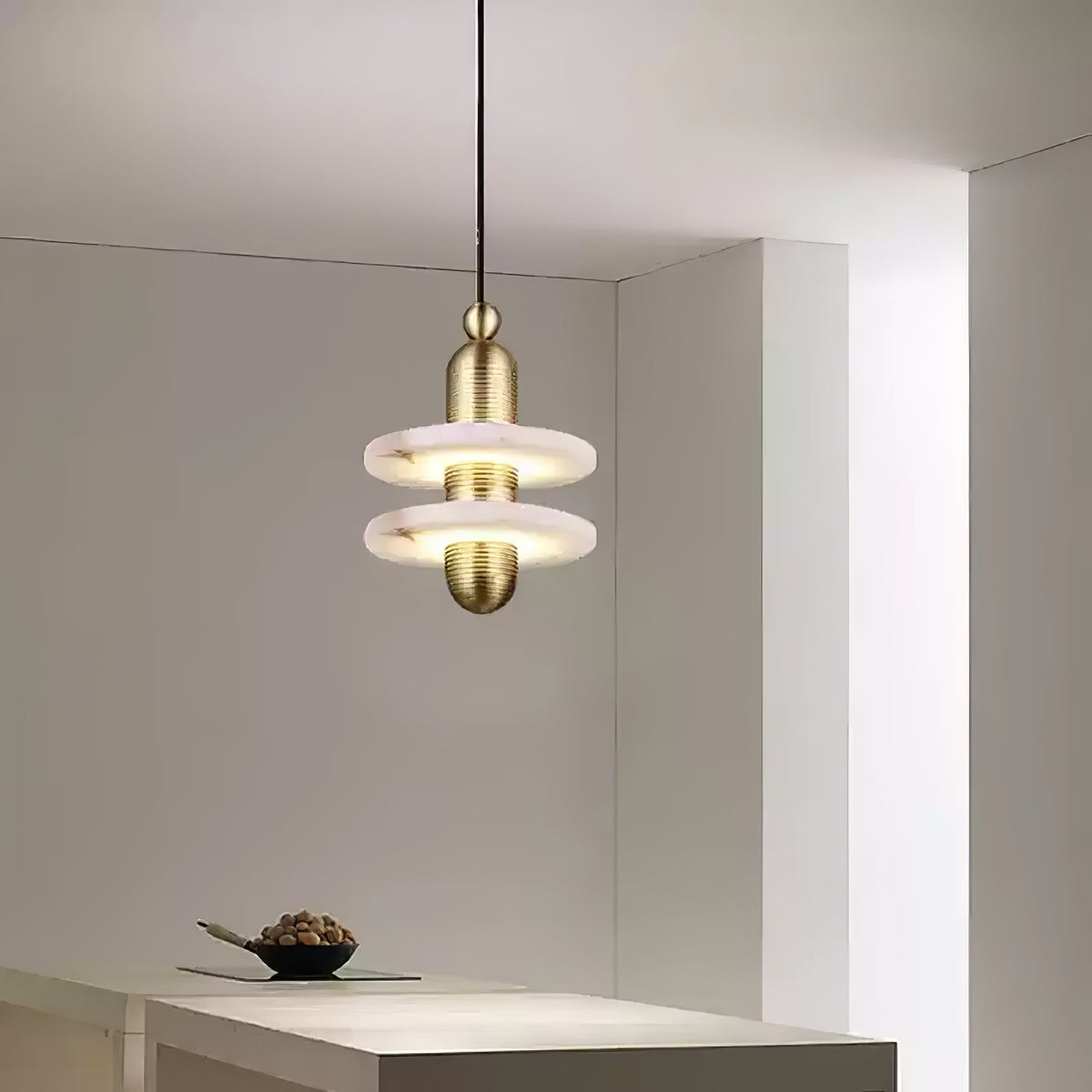 Grenelenis Alabaster Pendant Light-Moonnatur