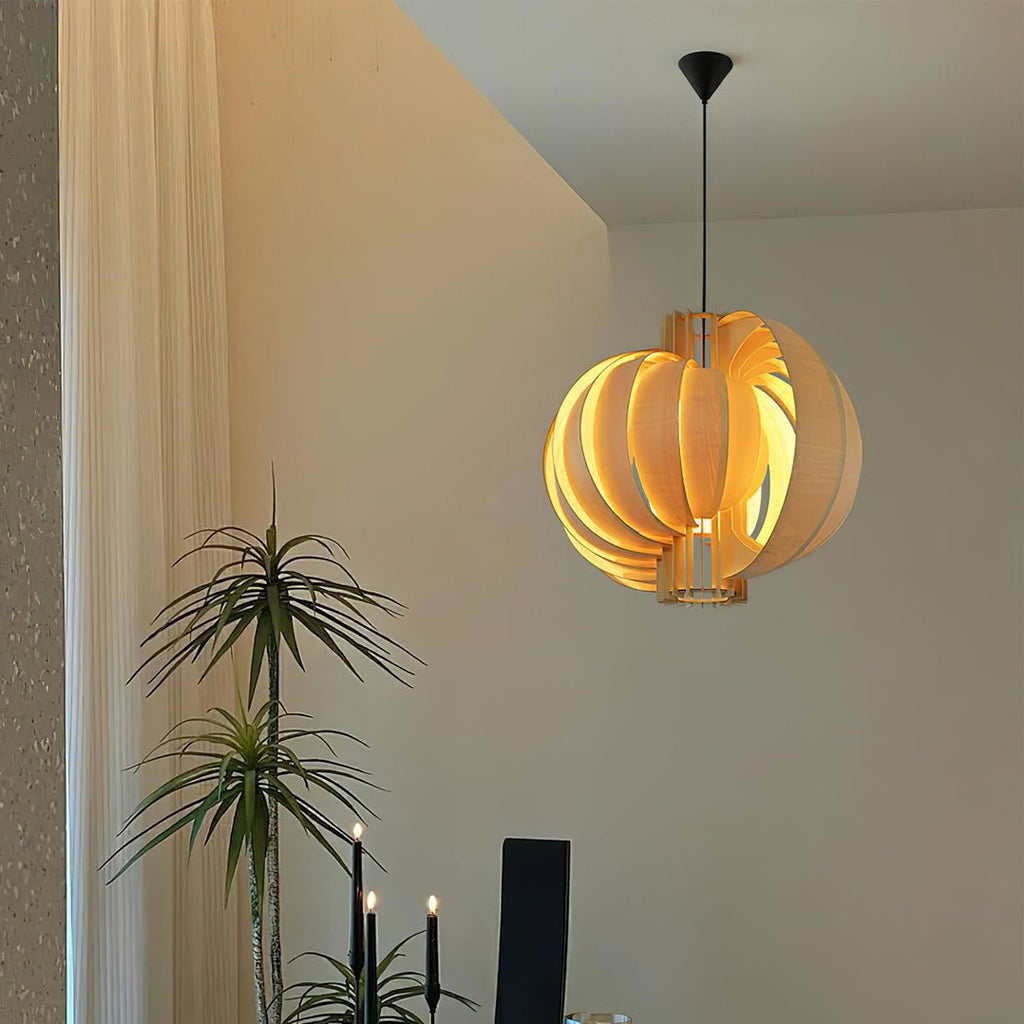 Merlenenna Wood Pendant Light-Moonnatur