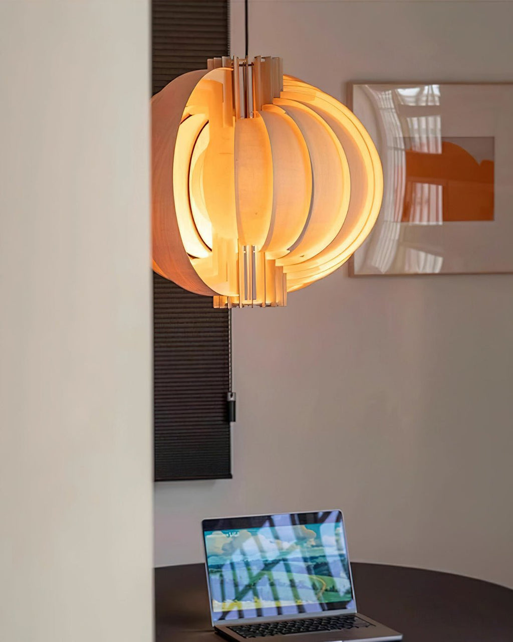 Merlenenna Wood Pendant Light-Moonnatur