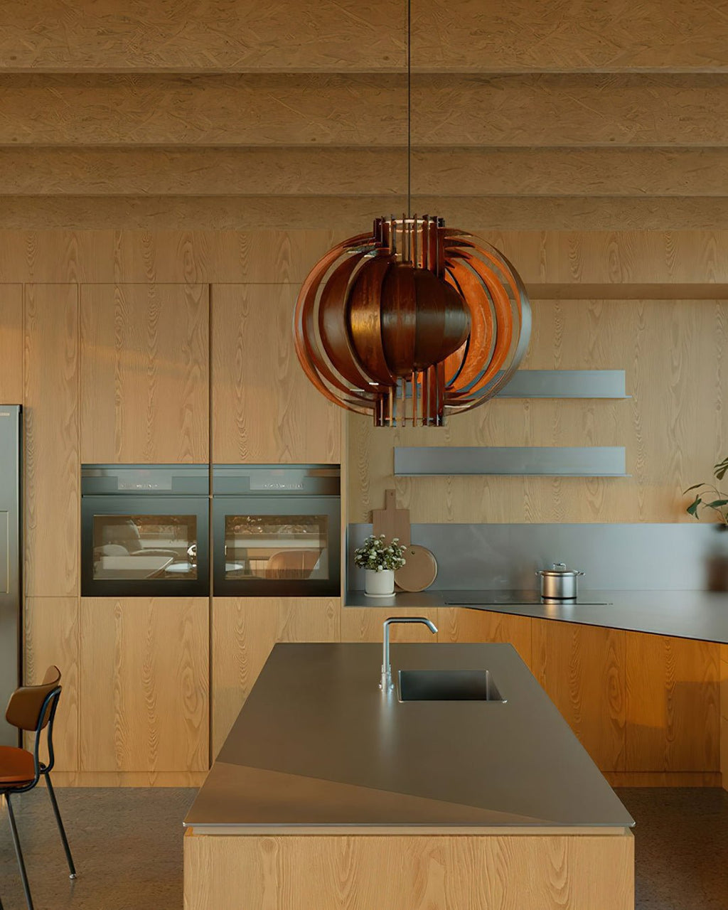 Merlenenna Wood Pendant Light-Moonnatur