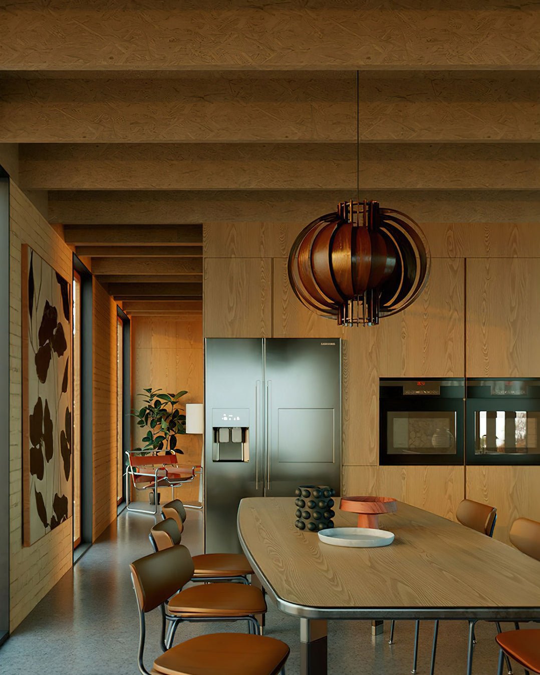 Merlenenna Wood Pendant Light-Moonnatur