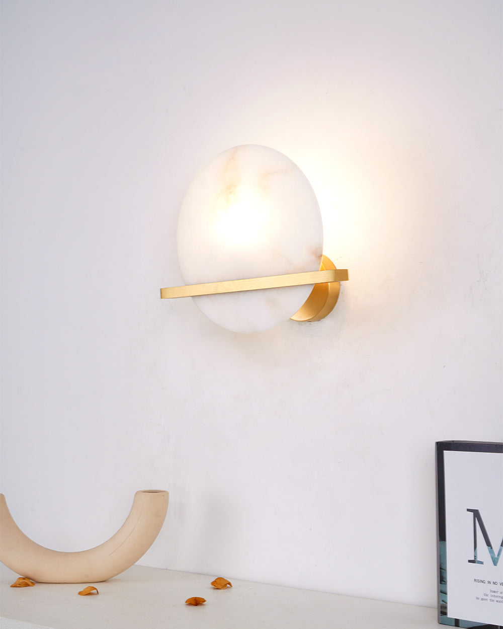 Wilvencove Alabaster Wall Light-Moonnatur