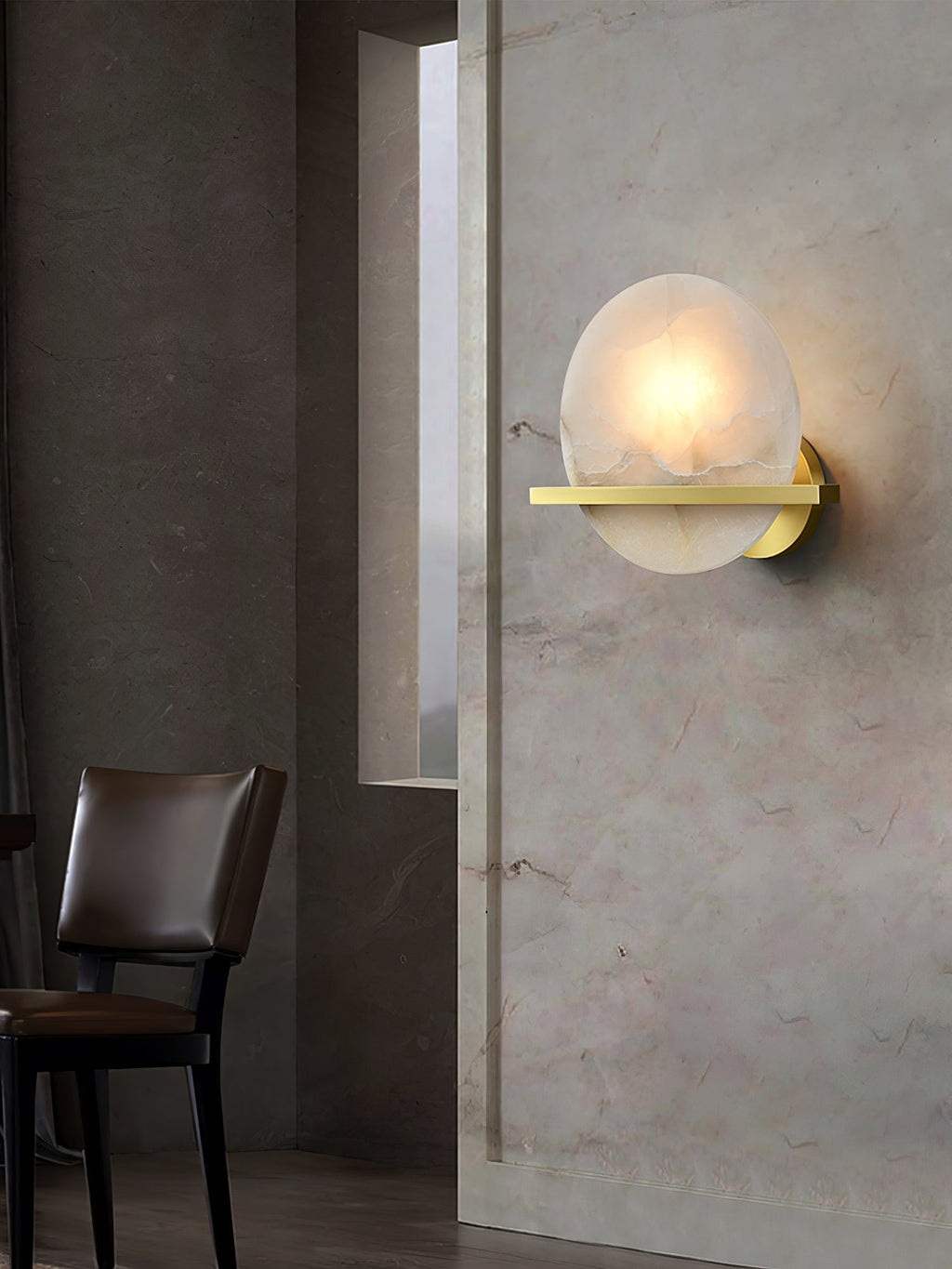 Wilvencove Alabaster Wall Light-Moonnatur