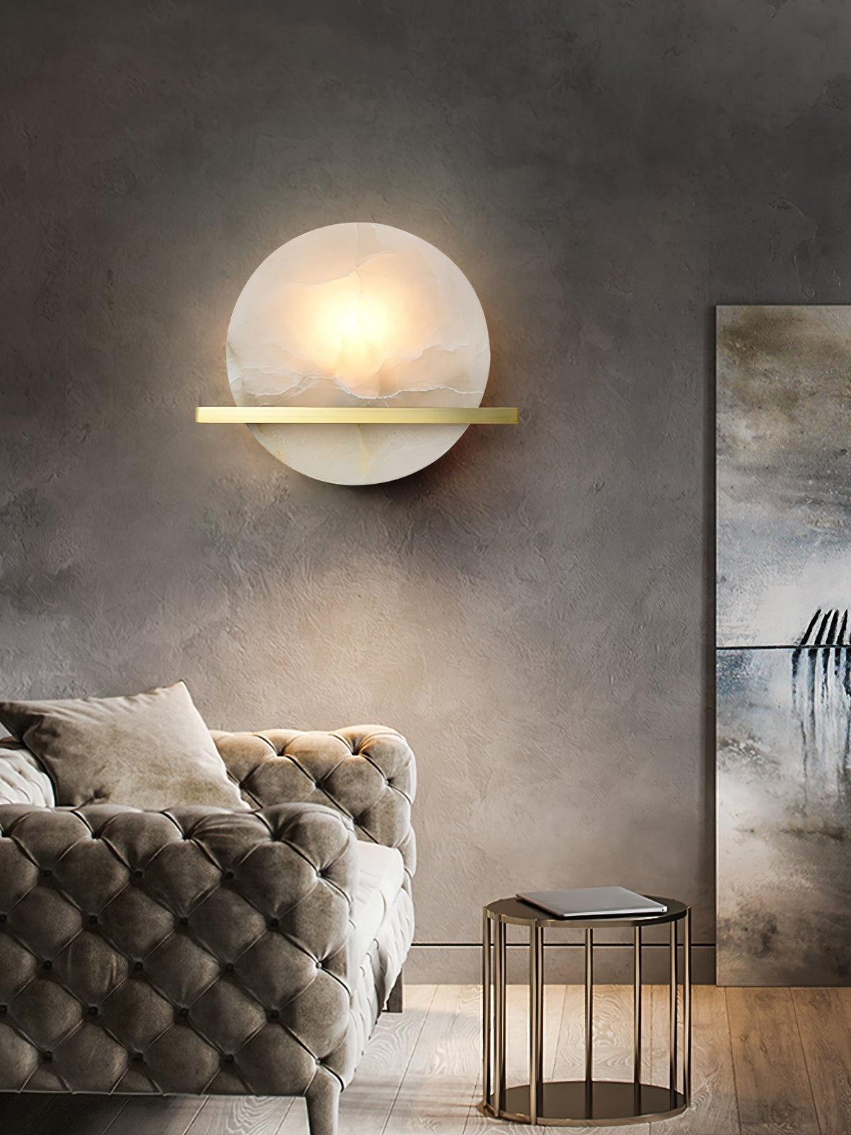 Wilvencove Alabaster Wall Light-Moonnatur