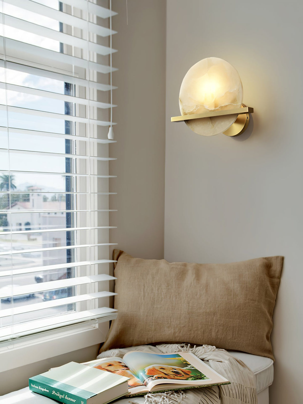 Wilvencove Alabaster Wall Light-Moonnatur