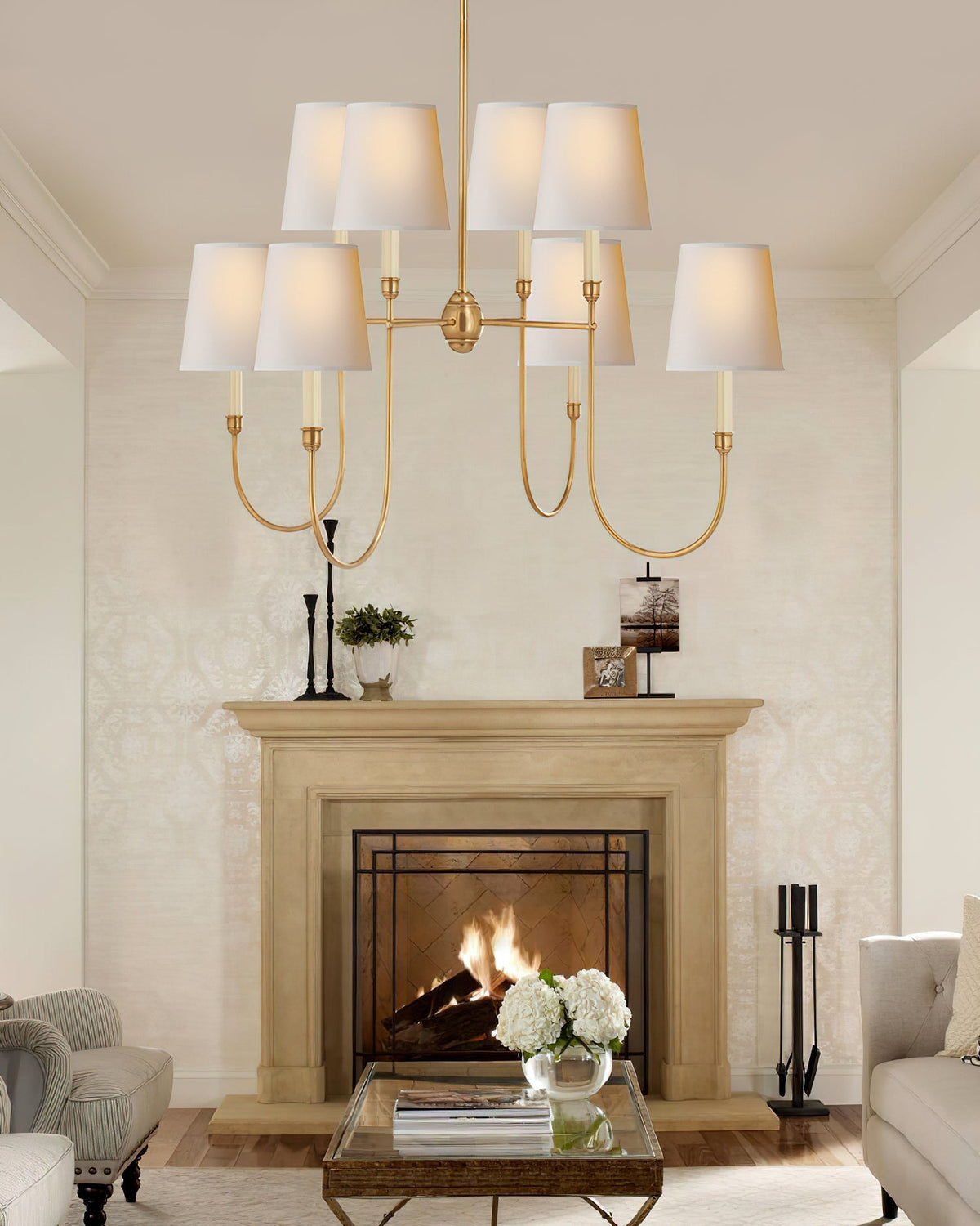 Bracklyn Fabric Chandelier-Moonnatur