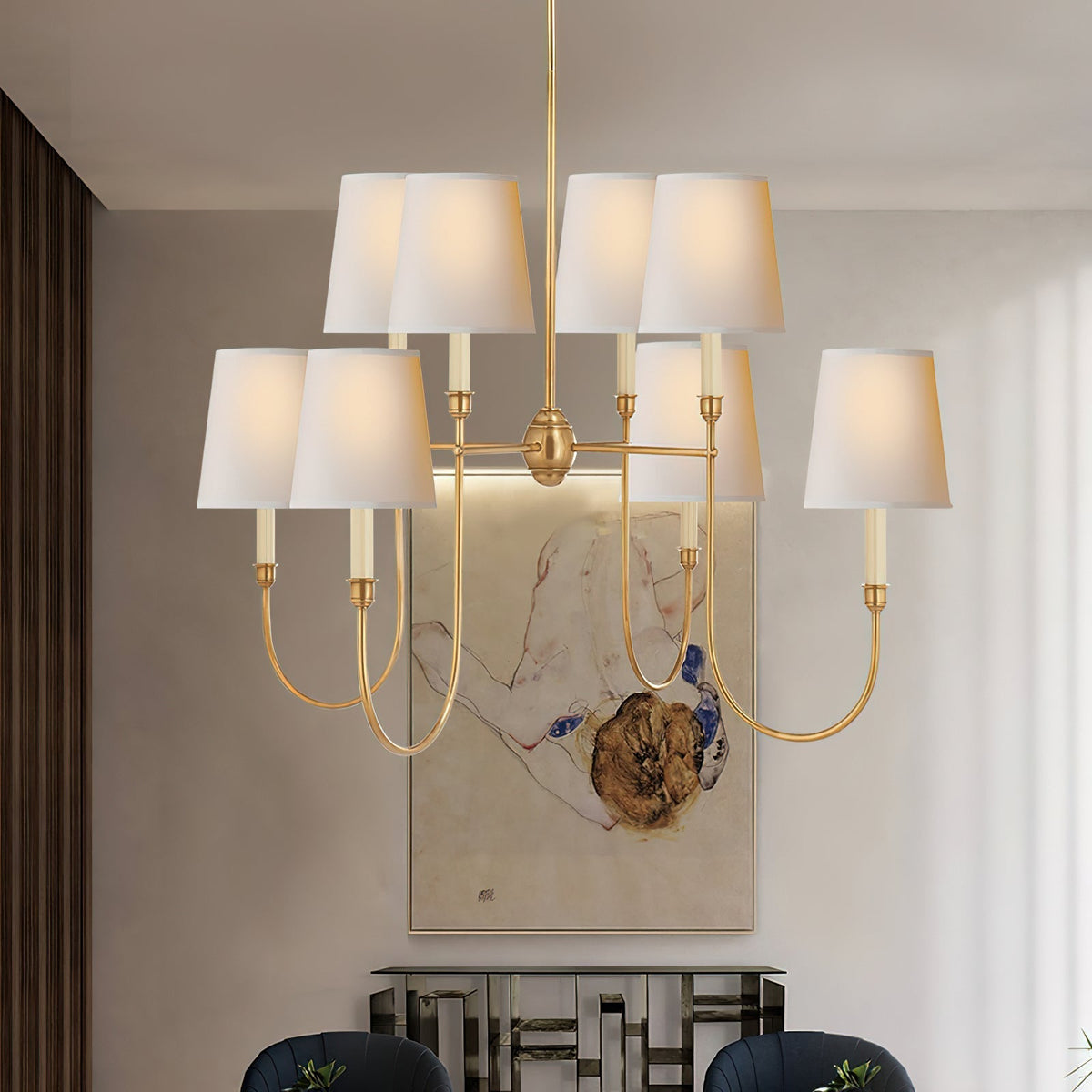 Bracklyn Fabric Chandelier-Moonnatur
