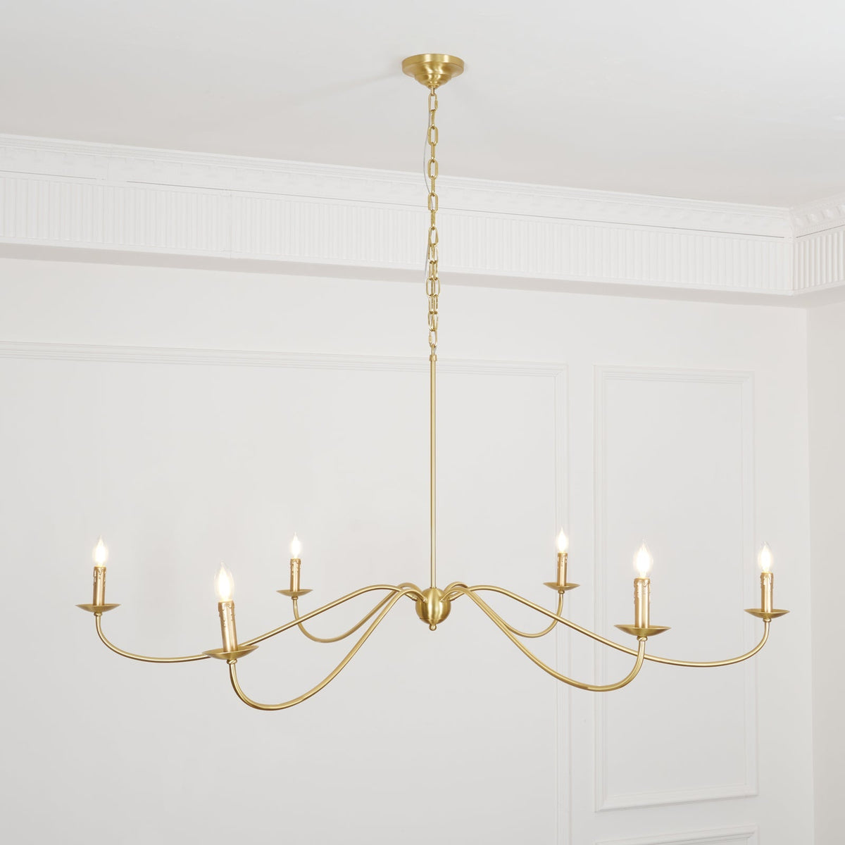 Islenford Brass Chandelier-Moonnatur