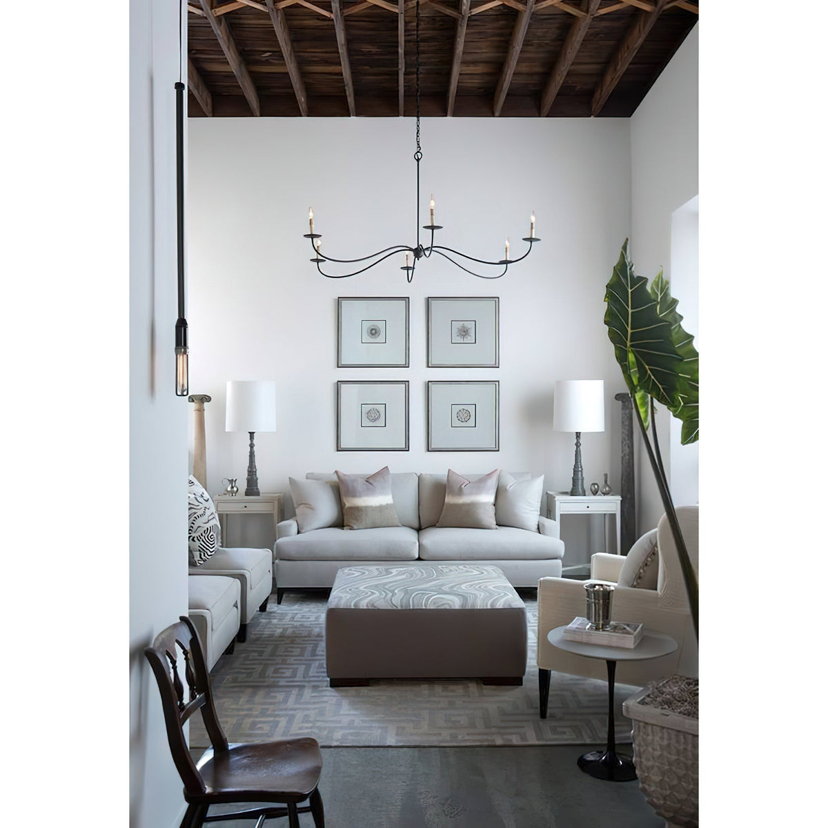 Islenford Brass Chandelier-Moonnatur