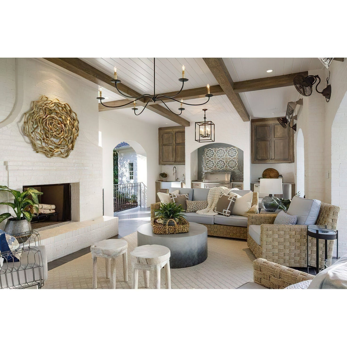 Islenford Brass Chandelier-Moonnatur