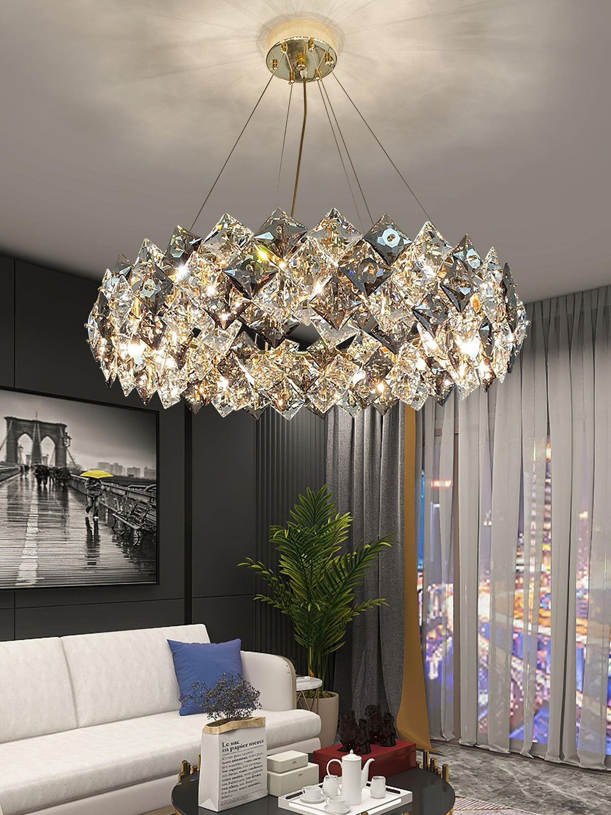 Oselia Crystal Chandelier-Moonnatur