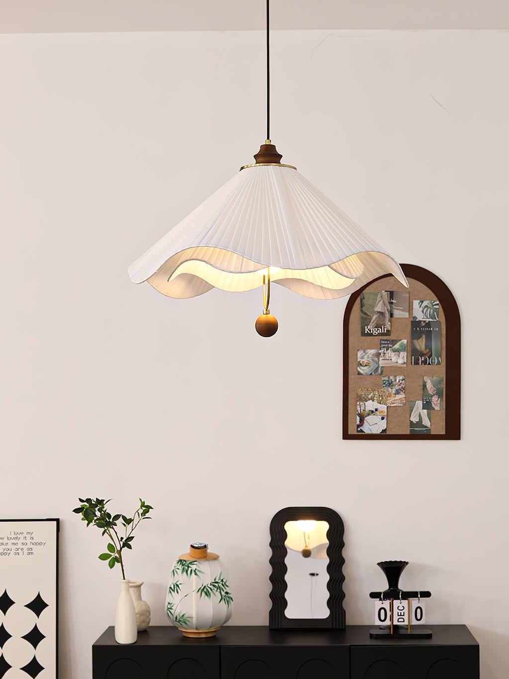 Nelynaria Fabric Pendant Light-Moonnatur