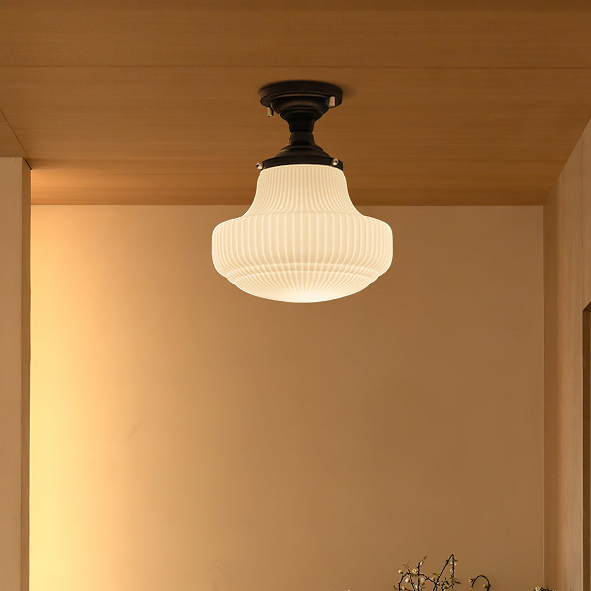 Yolaria Glass Ceiling Lamp-Moonnatur