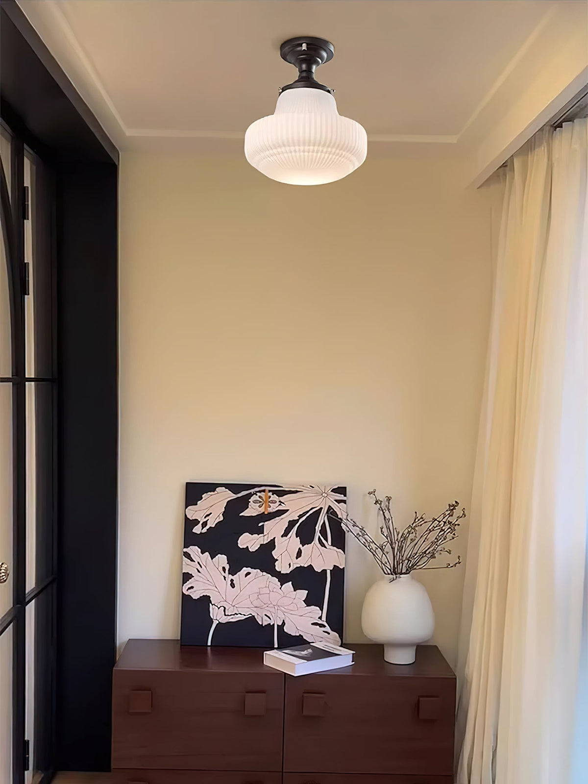 Yolaria Glass Ceiling Lamp-Moonnatur