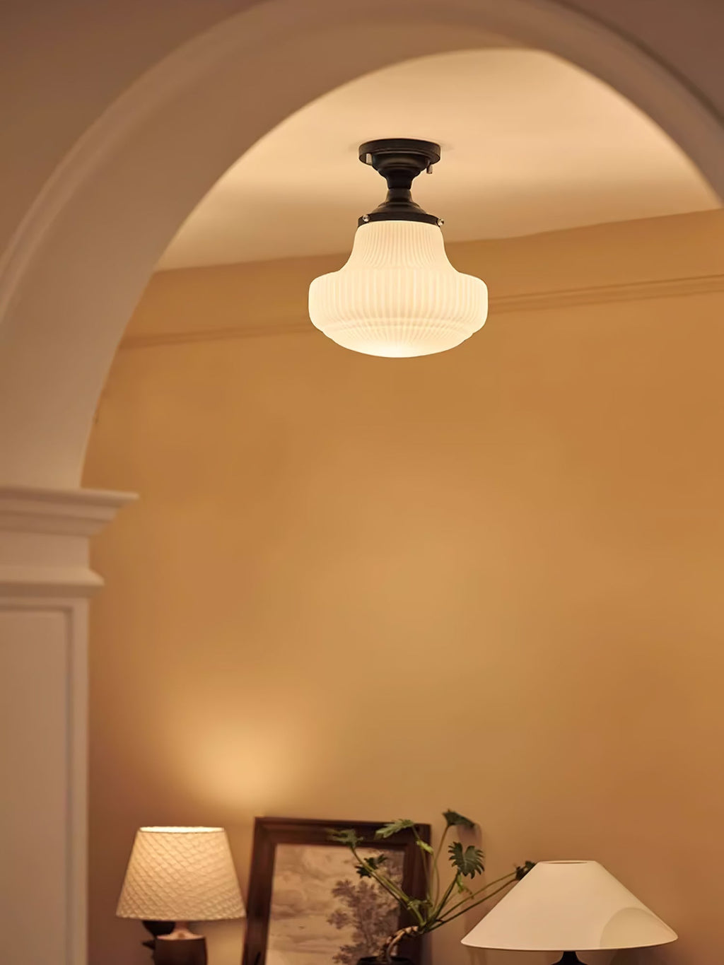 Yolaria Glass Ceiling Lamp-Moonnatur