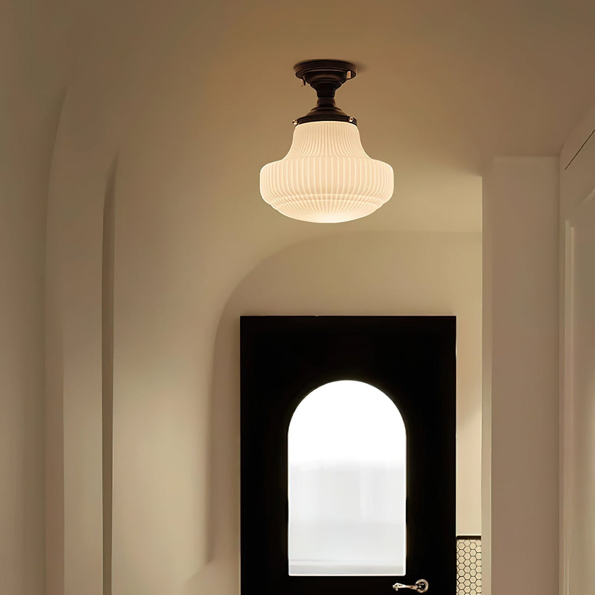 Yolaria Glass Ceiling Lamp-Moonnatur