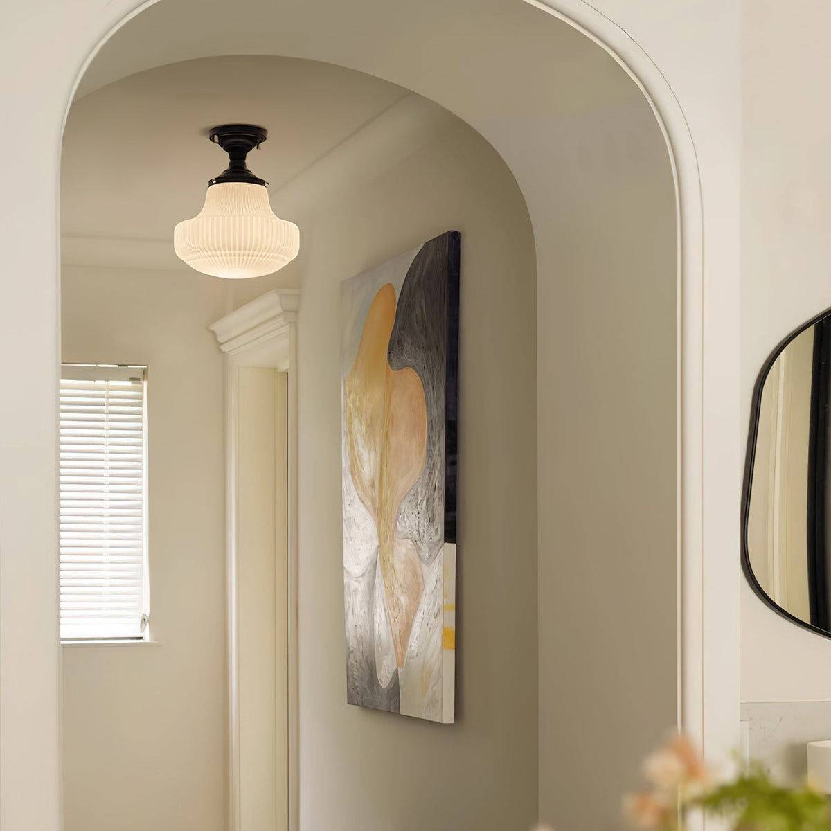 Yolaria Glass Ceiling Lamp-Moonnatur