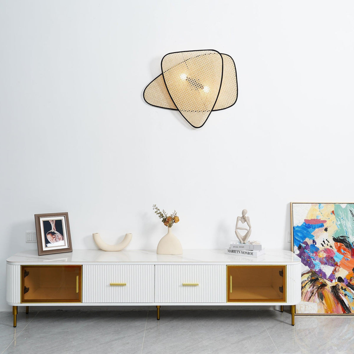 Jorrenora Bamboo Wall Light-Moonnatur