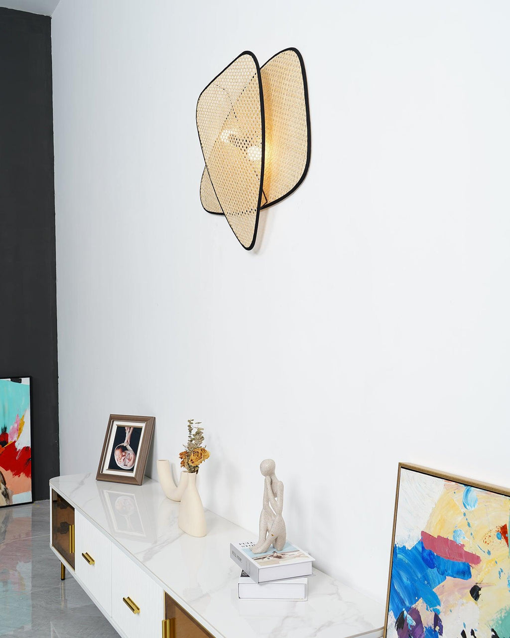 Jorrenora Bamboo Wall Light-Moonnatur