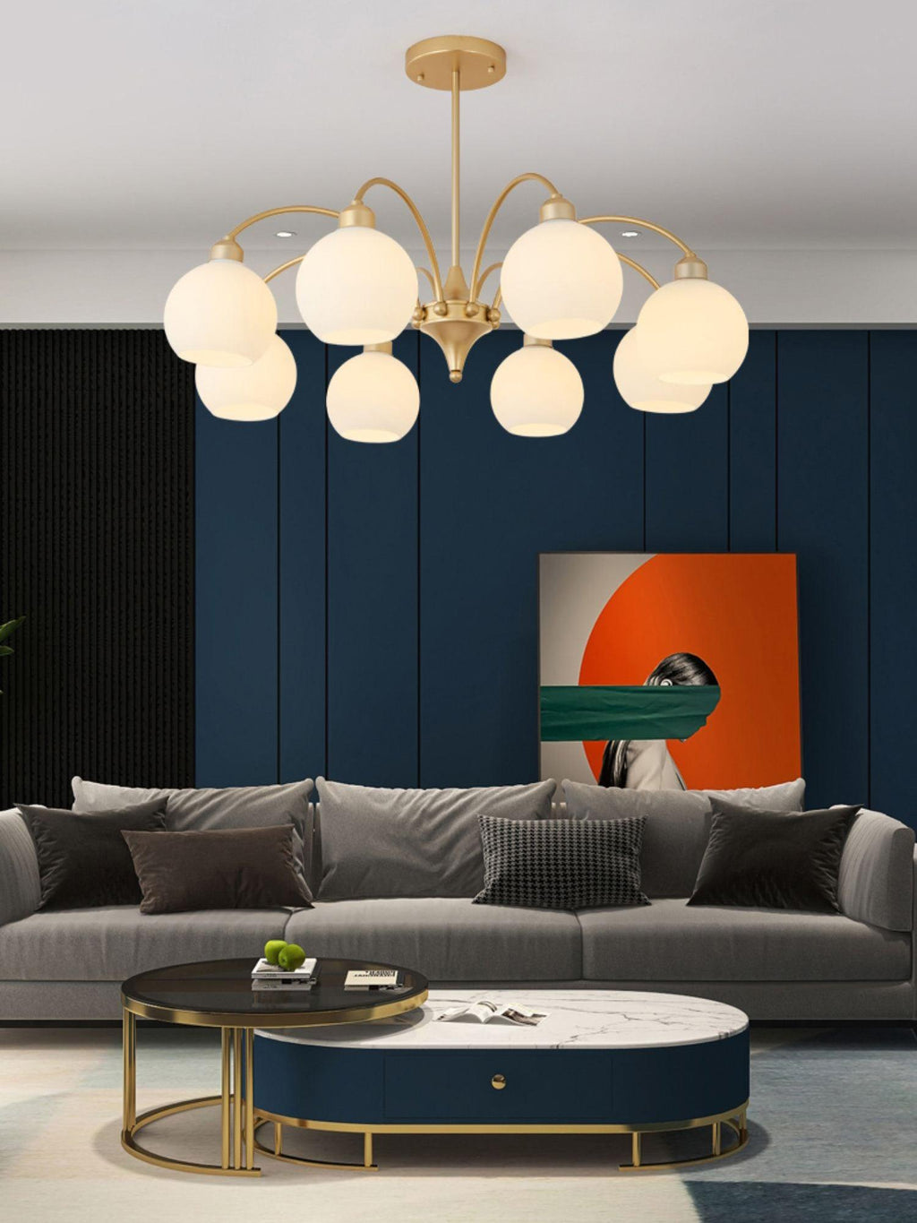Rivenenna Glass Chandelier-Moonnatur