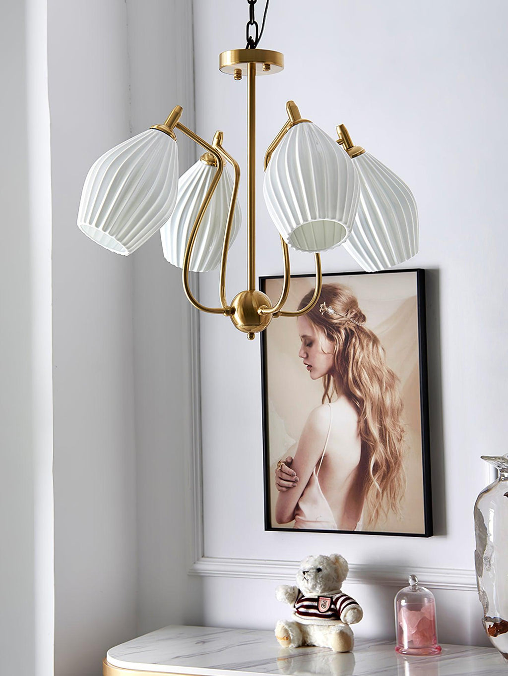Briamere Ceramic Chandelier-Moonnatur