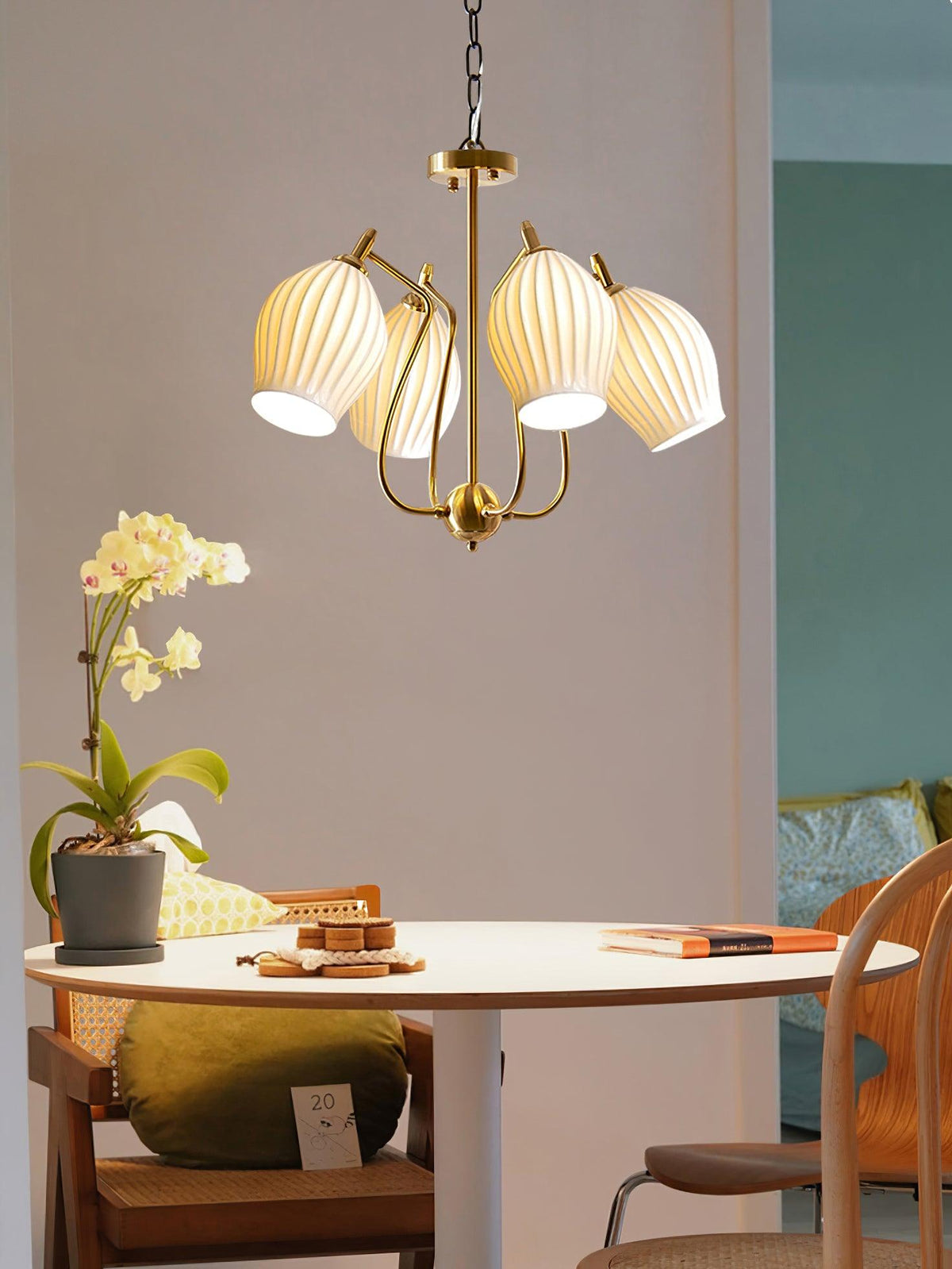 Briamere Ceramic Chandelier-Moonnatur
