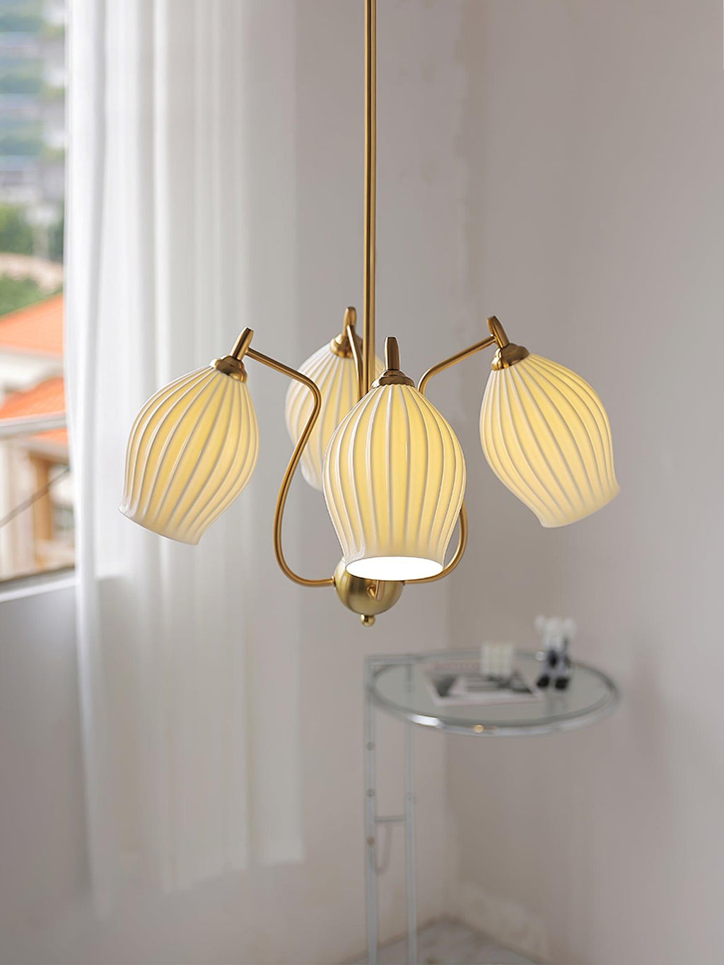 Briamere Ceramic Chandelier-Moonnatur