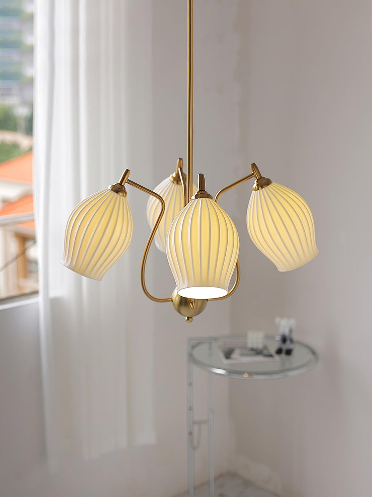 Briamere Ceramic Chandelier-Moonnatur