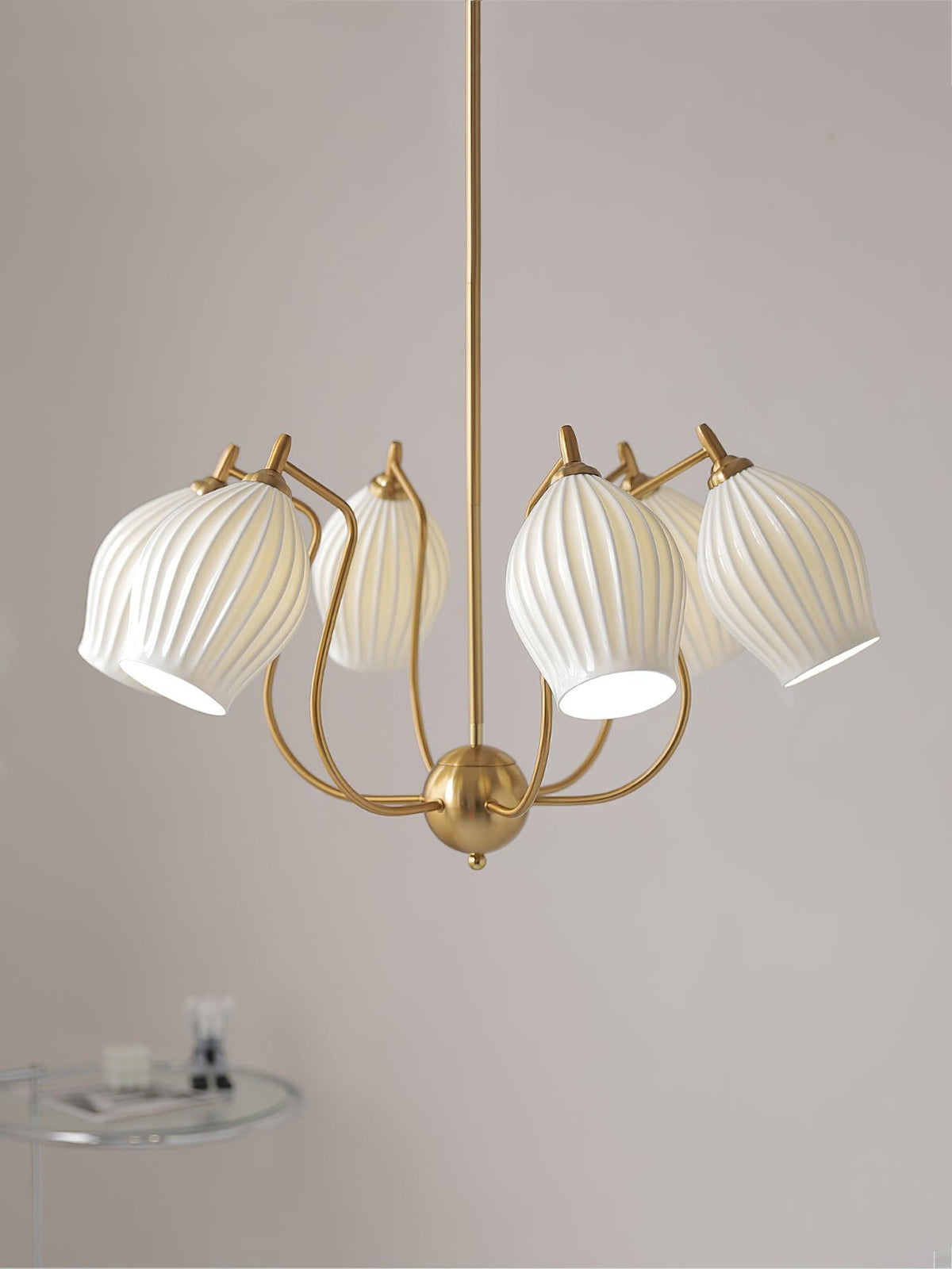 Briamere Ceramic Chandelier-Moonnatur