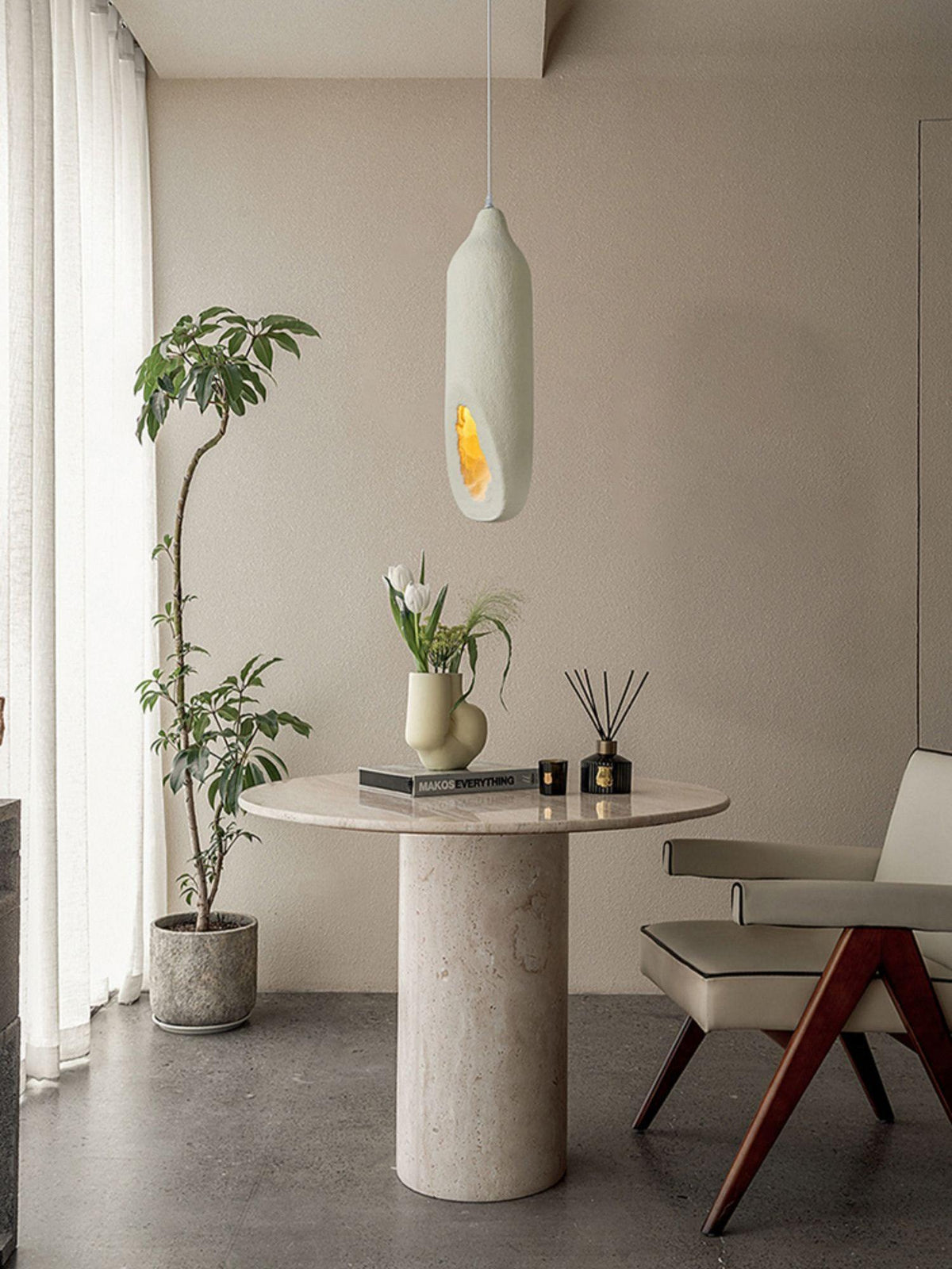 Waveria Polystyrene Pendant Light-Moonnatur