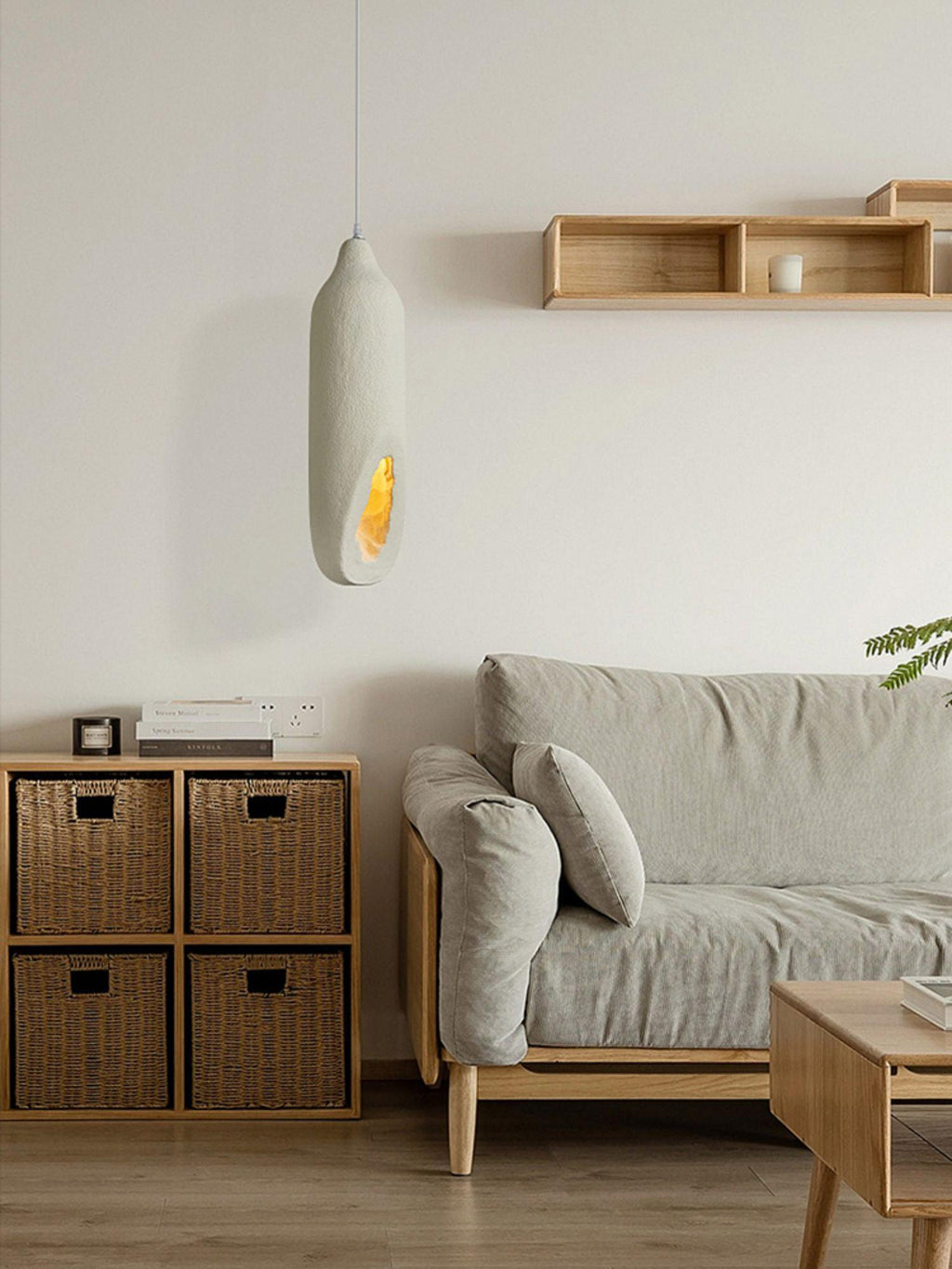 Waveria Polystyrene Pendant Light-Moonnatur