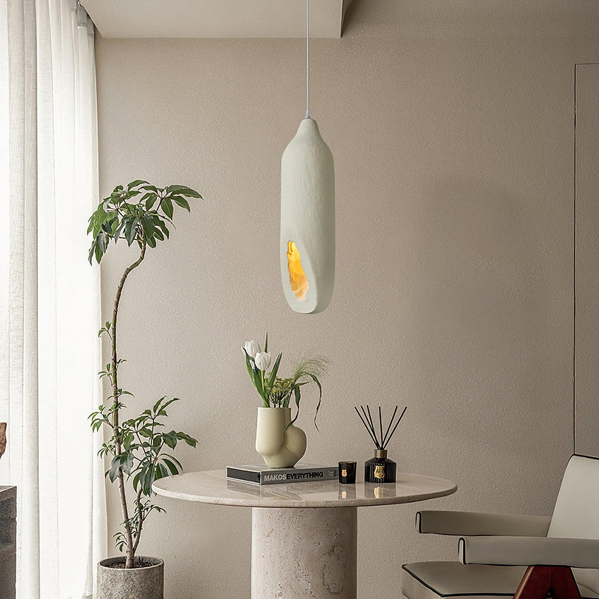 Waveria Polystyrene Pendant Light-Moonnatur