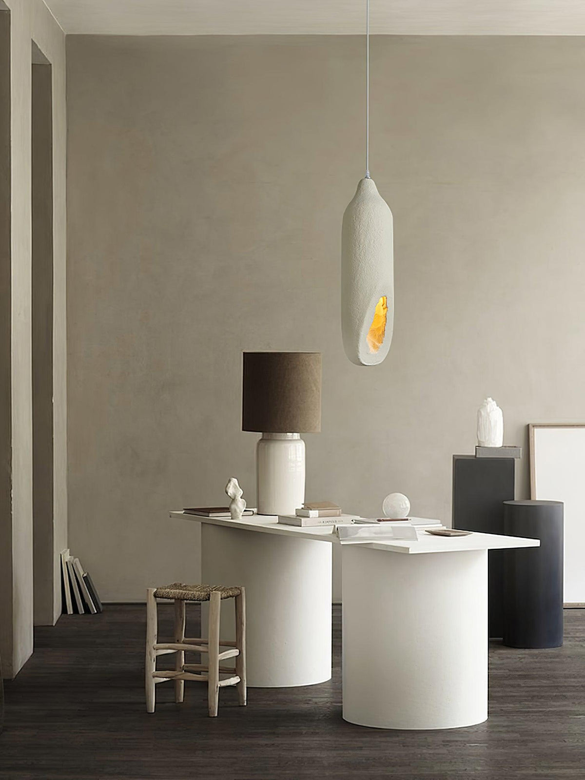 Waveria Polystyrene Pendant Light-Moonnatur