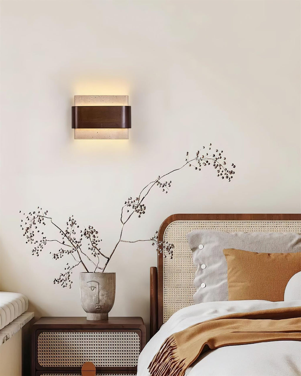 Islenheath Travertine Wall Light-Moonnatur