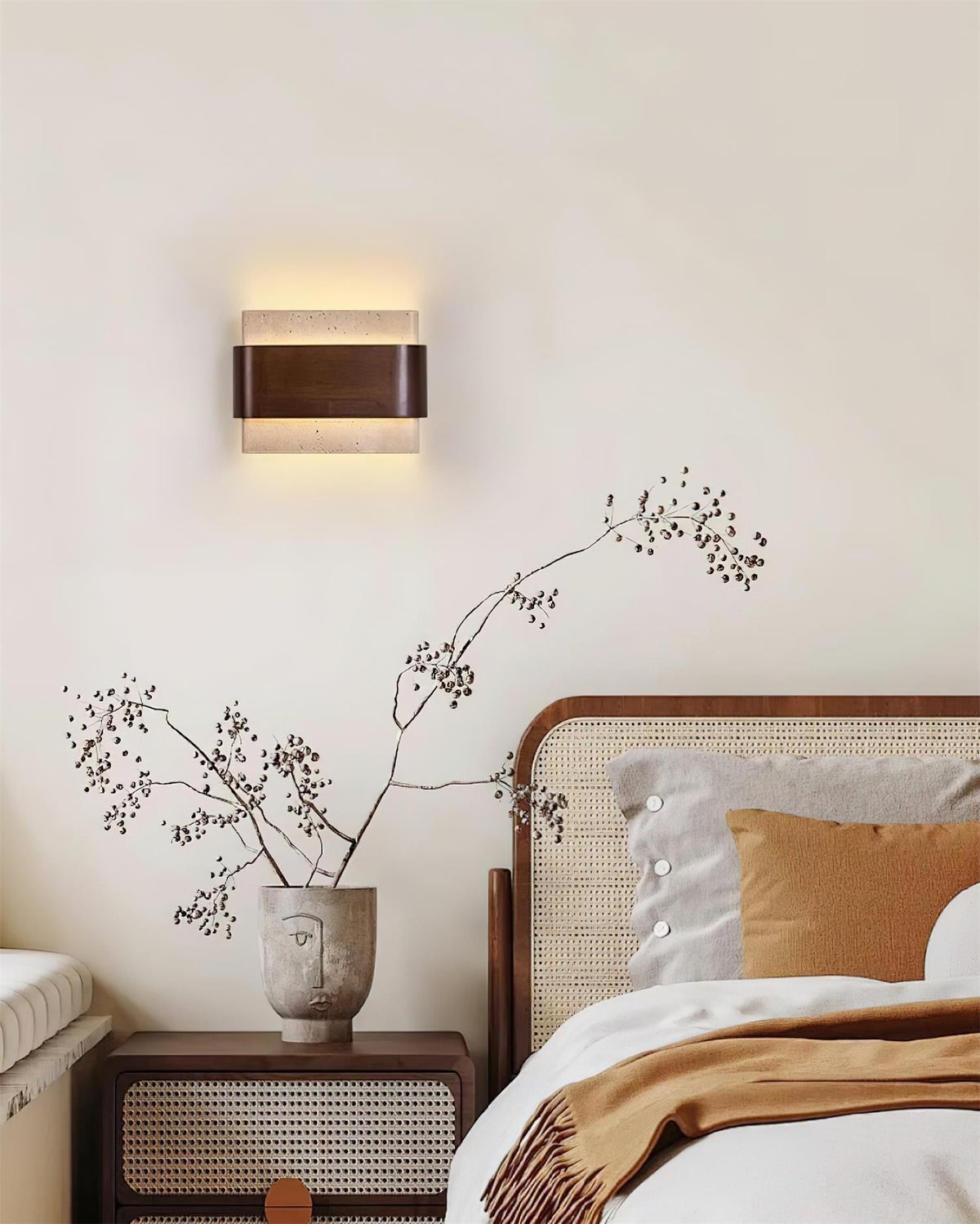 Islenheath Travertine Wall Light-Moonnatur