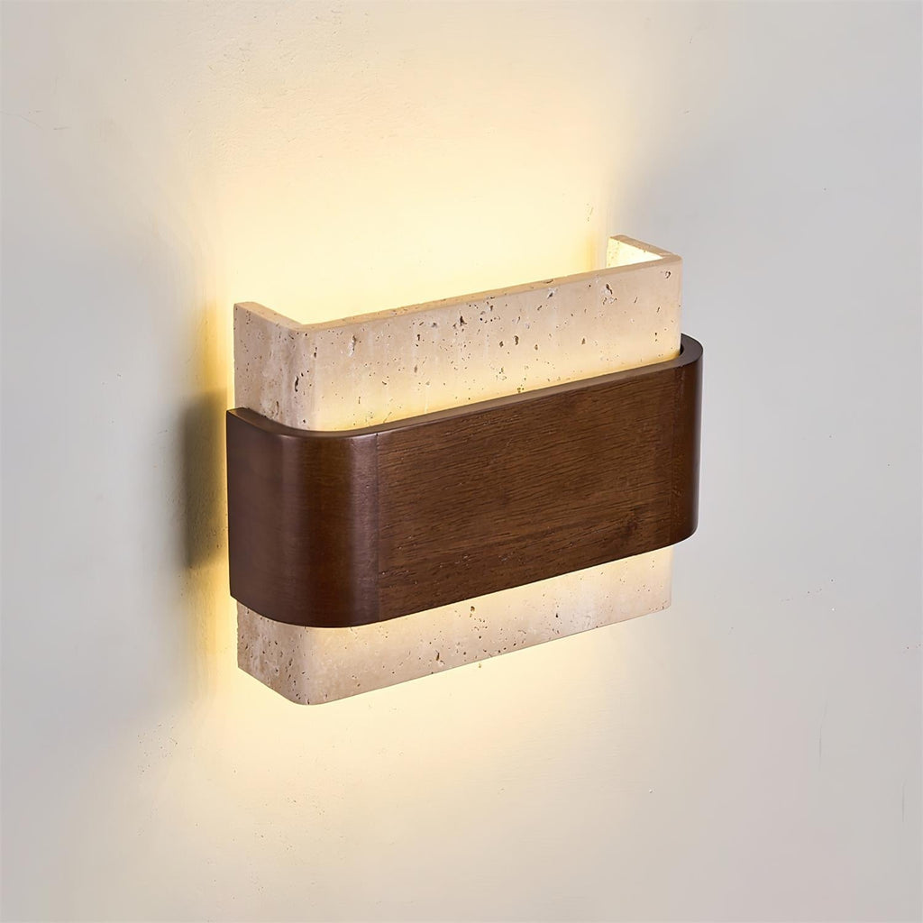 Islenheath Travertine Wall Light-Moonnatur