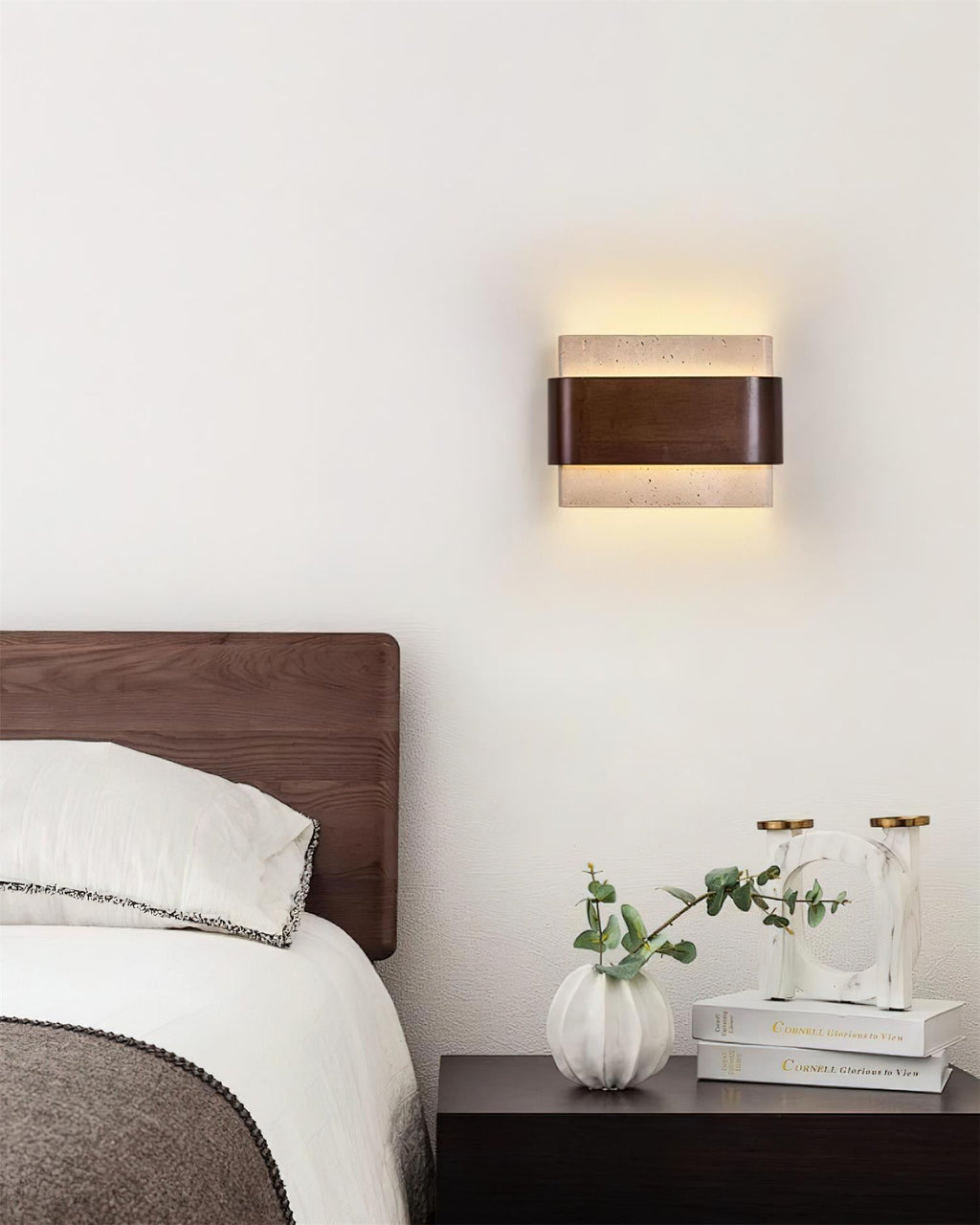 Islenheath Travertine Wall Light-Moonnatur