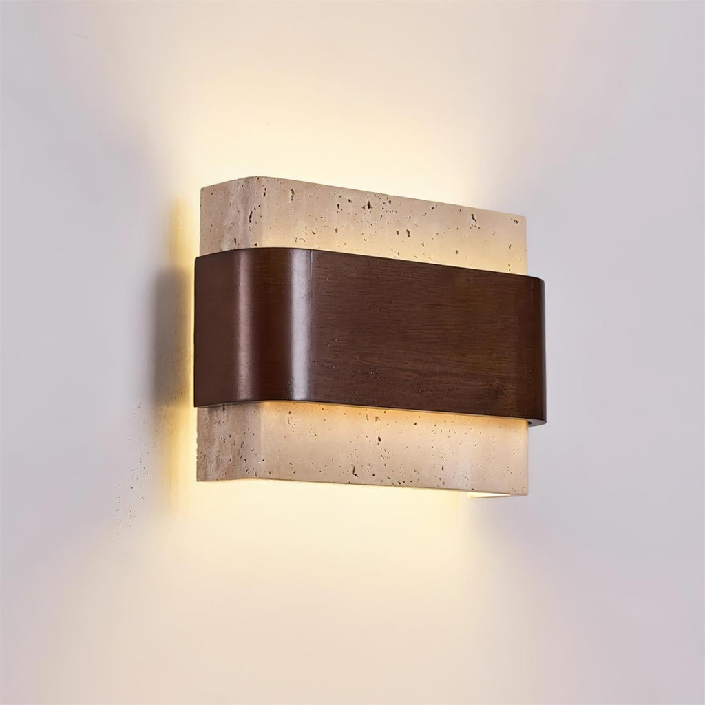Islenheath Travertine Wall Light-Moonnatur