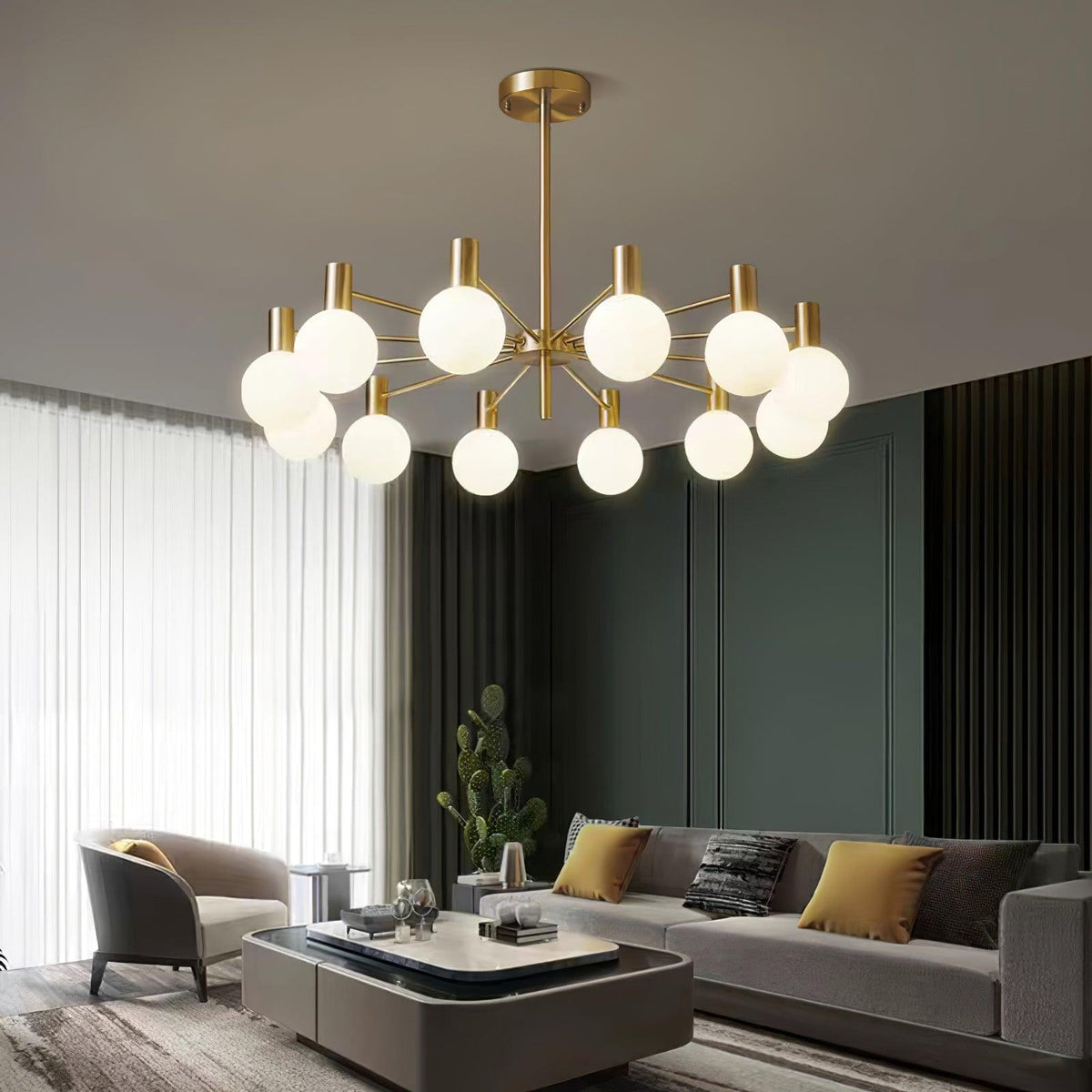 Elowia Glass Chandelier-Moonnatur