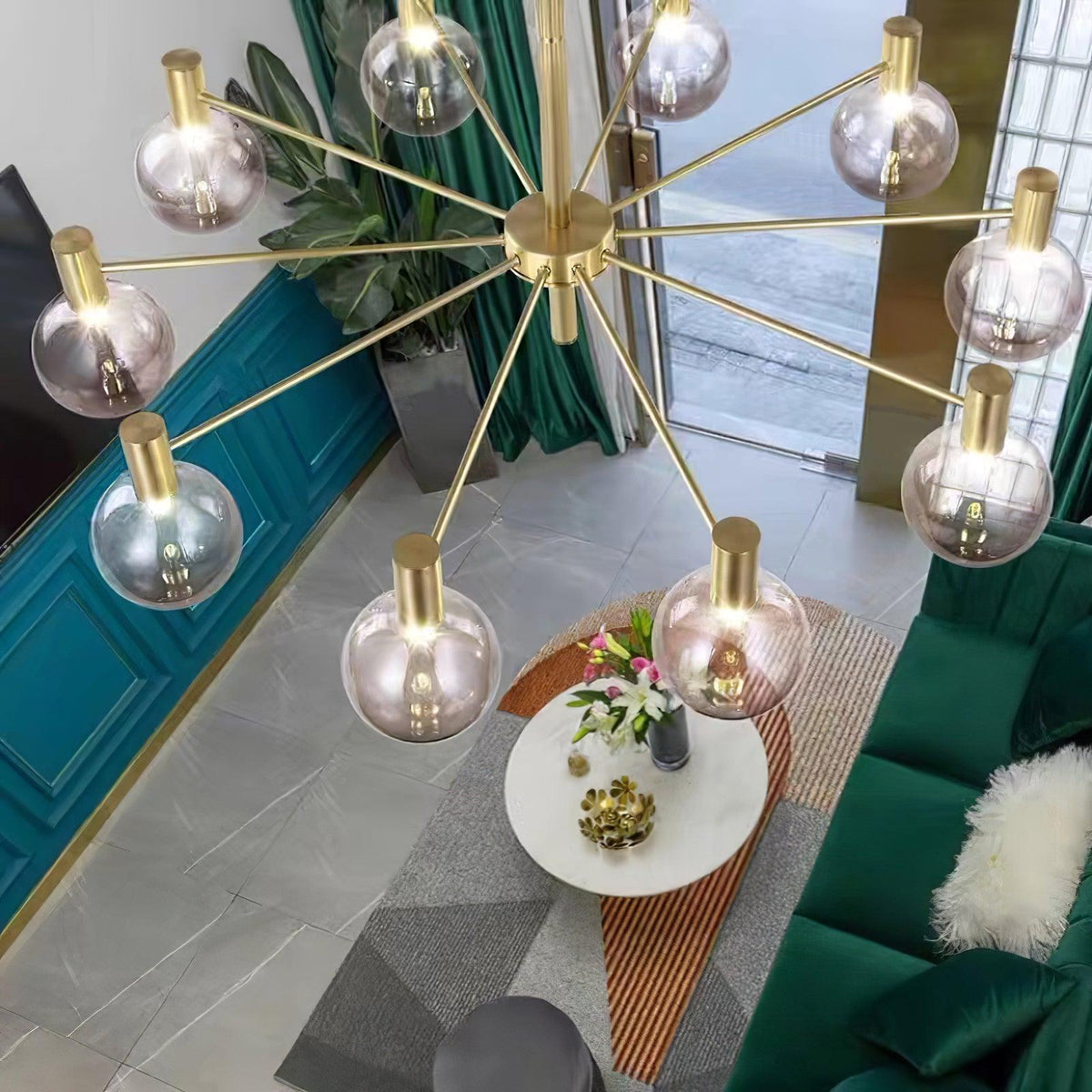 Elowia Glass Chandelier-Moonnatur