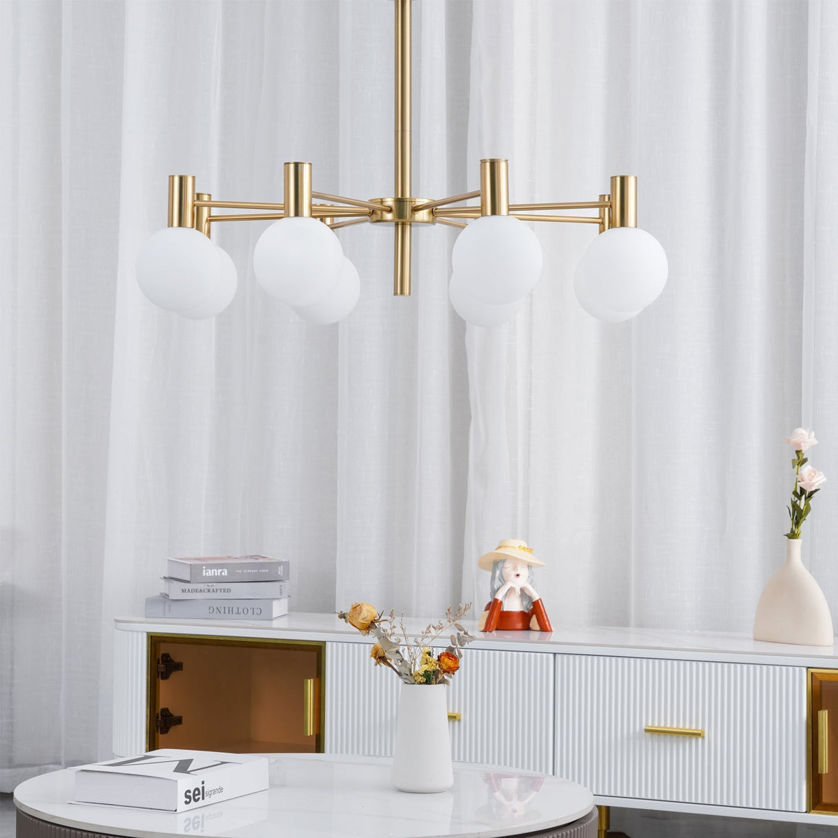 Elowia Glass Chandelier-Moonnatur