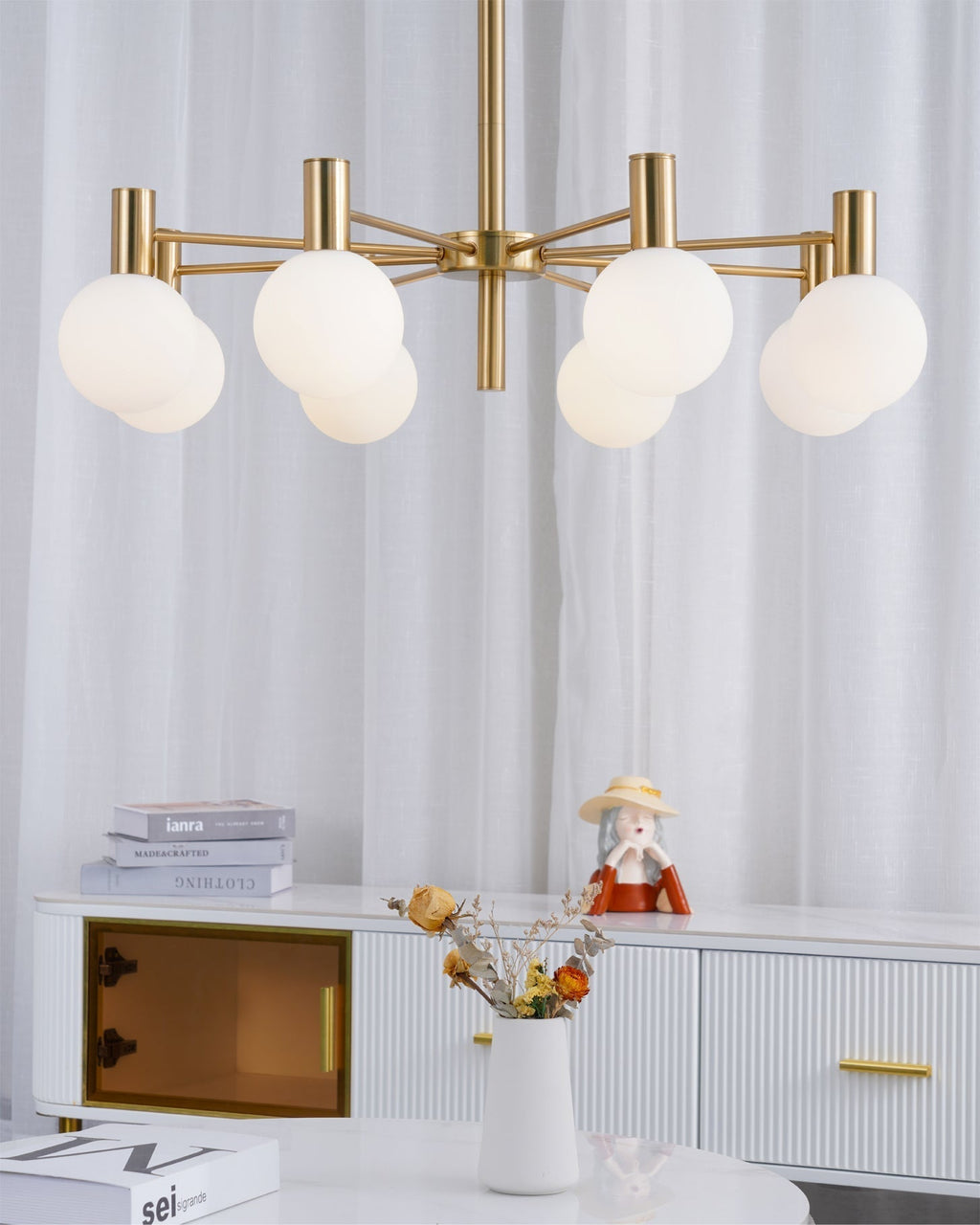 Elowia Glass Chandelier-Moonnatur