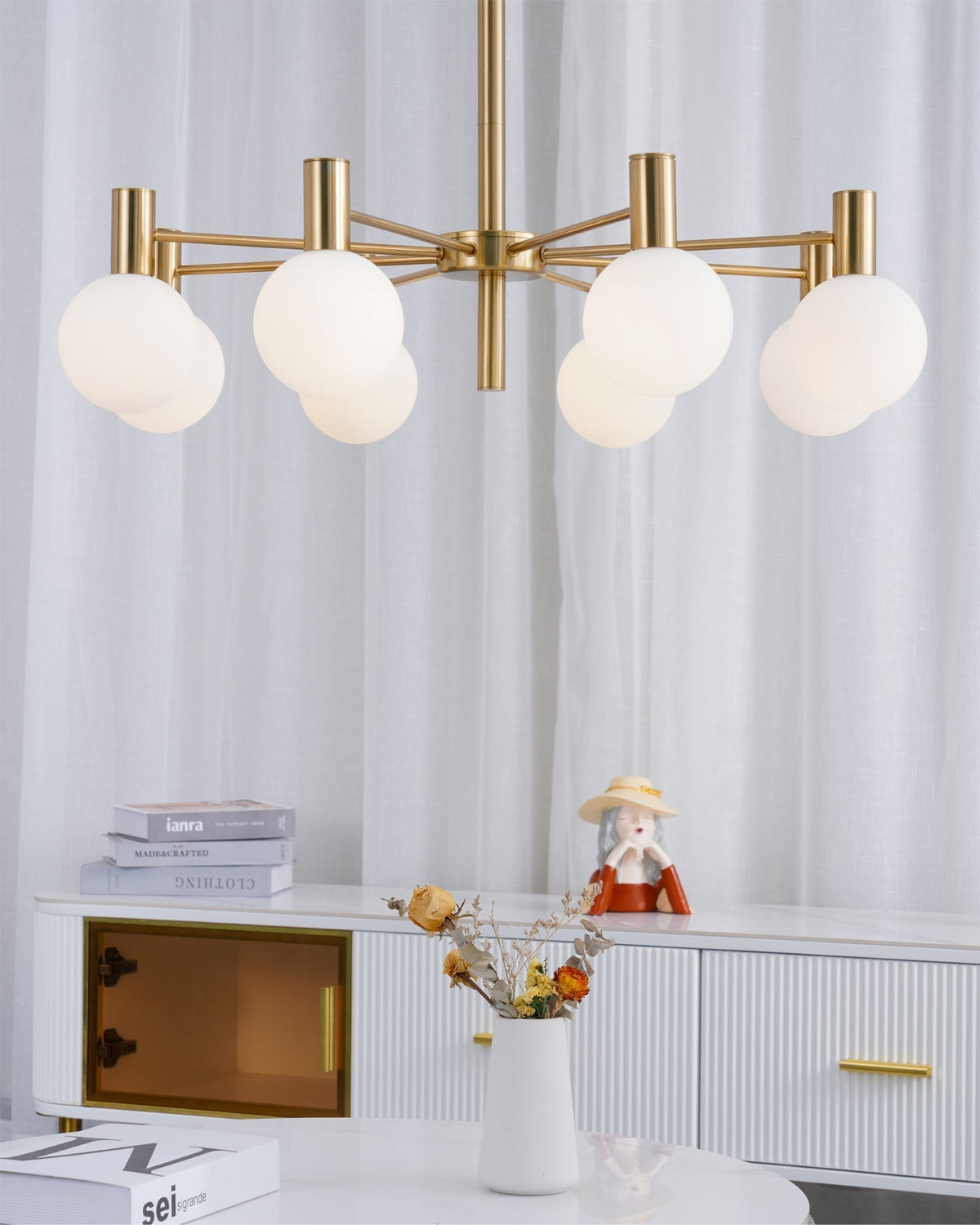 Elowia Glass Chandelier-Moonnatur