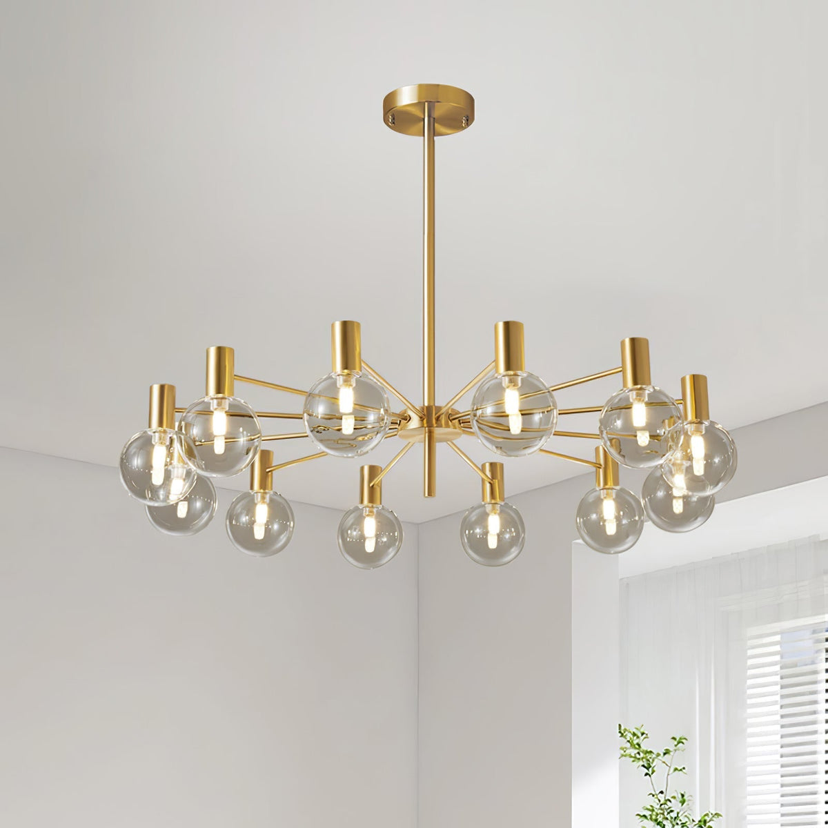 Elowia Glass Chandelier-Moonnatur
